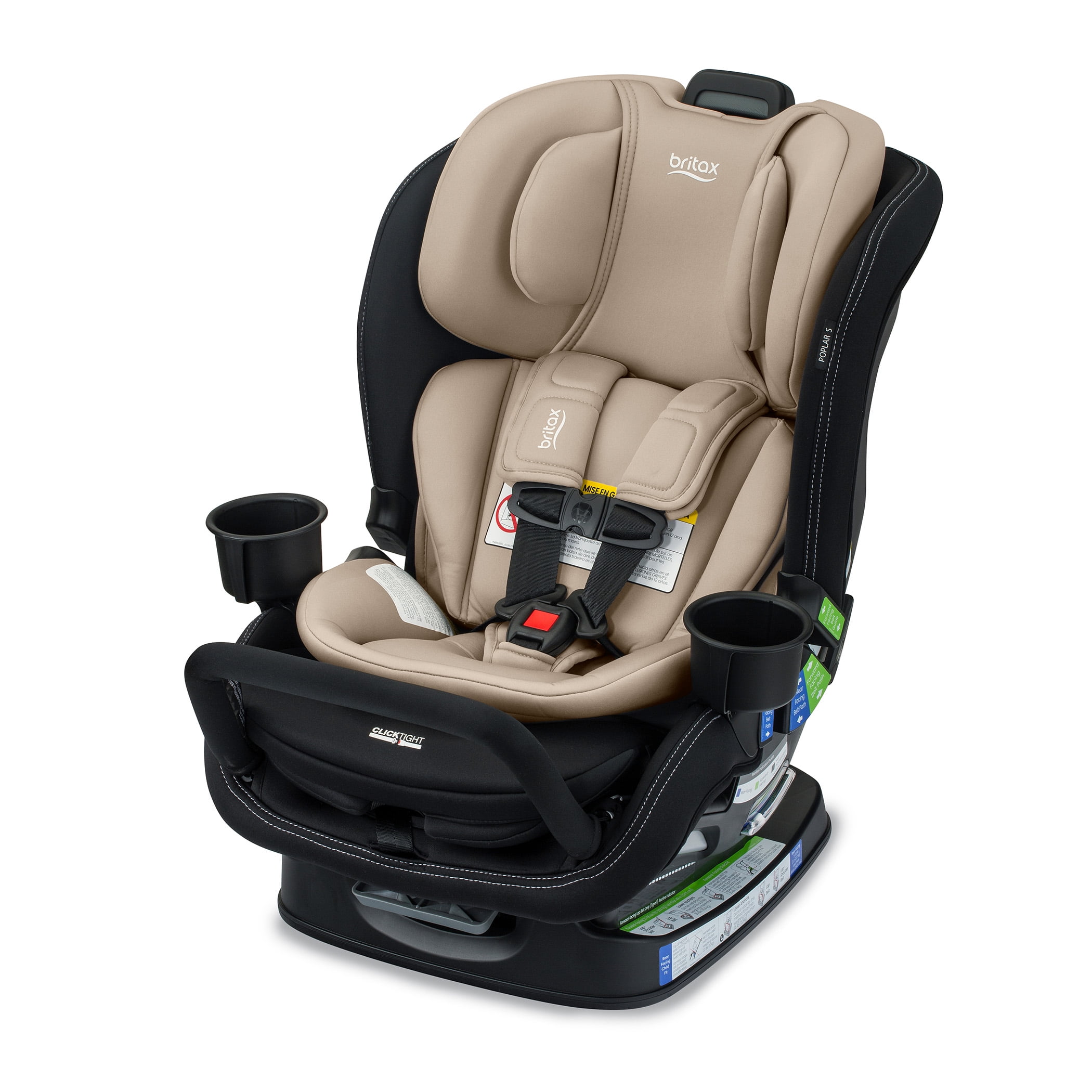 Britax Poplar™ S Convertible Car Seat, 2-in-1 Design with ClickTight® Technology, Sand Onyx
