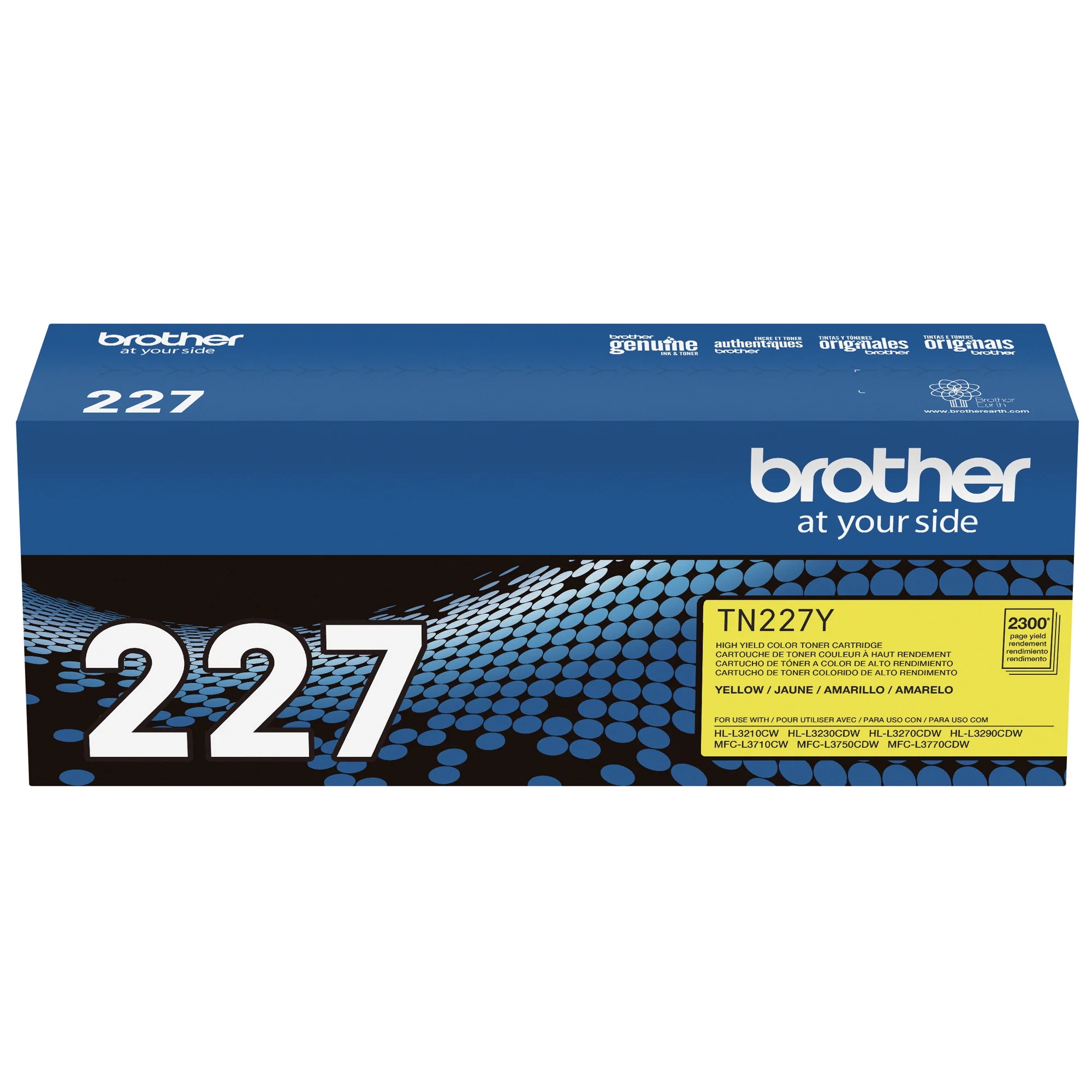 Brother Genuine TN227Y High-yield Yellow Printer Toner Cartridge
