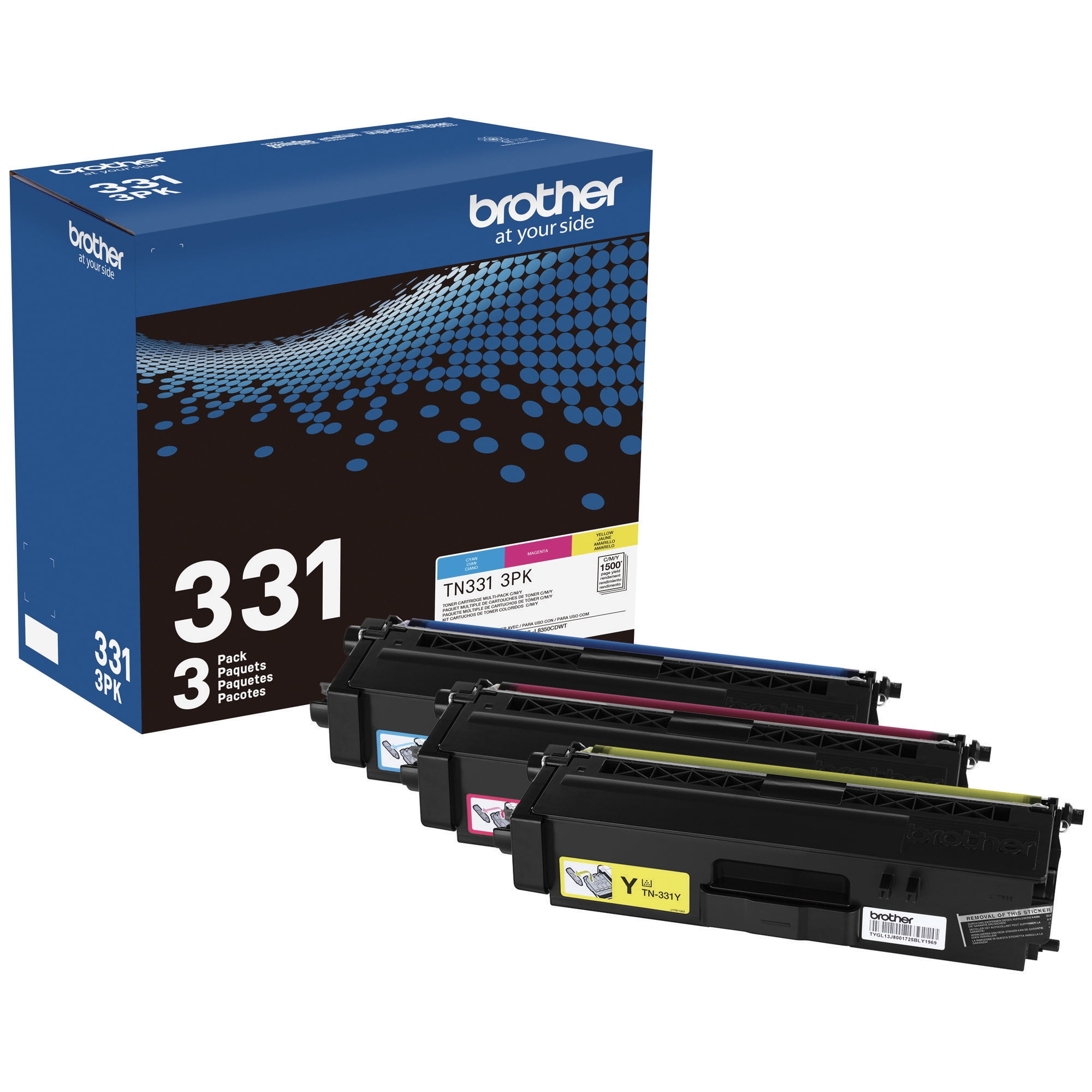 Brother Genuine TN3313PK Standard-Yield Toner Cartridge, Multicolor