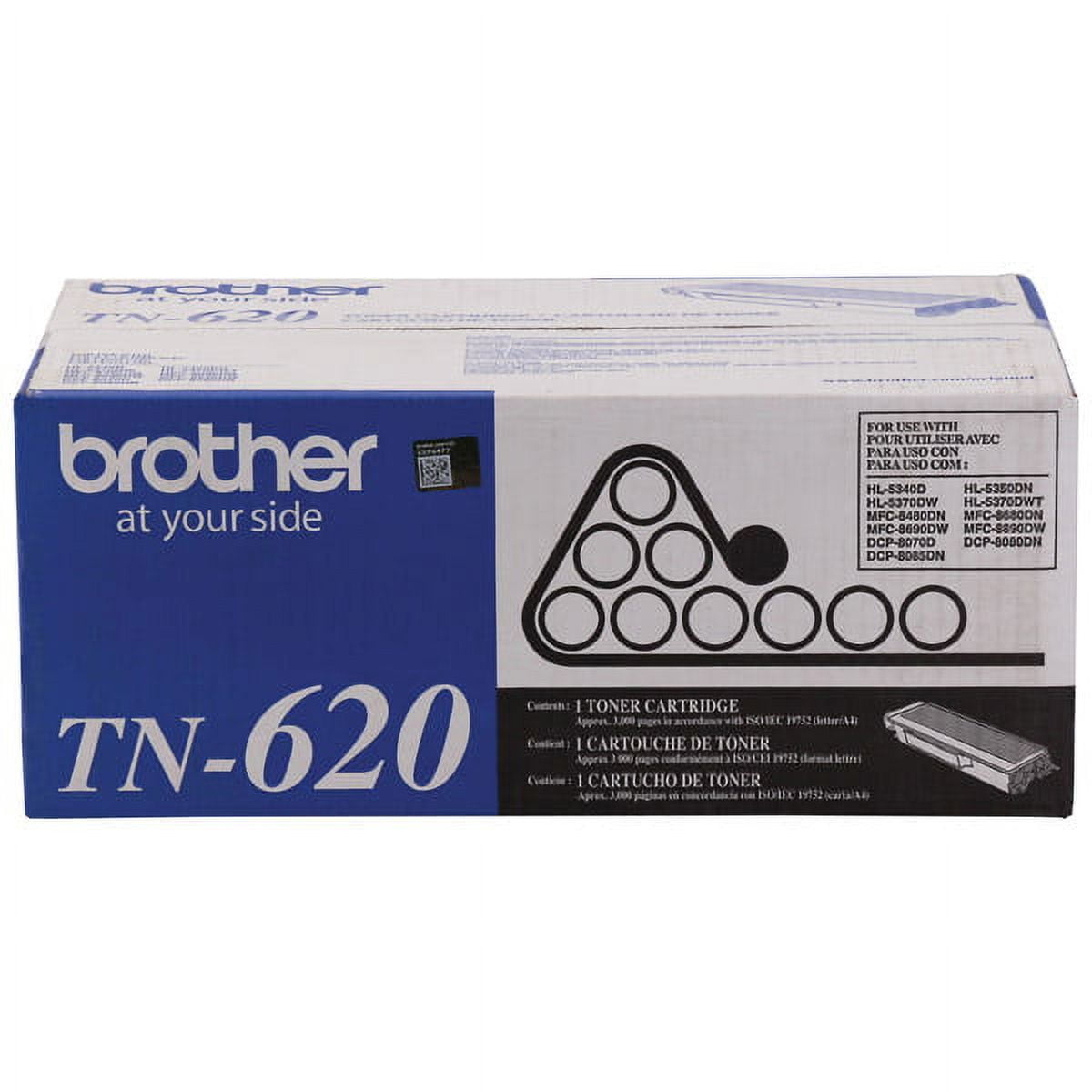 Brother Genuine TN620 Printer Toner Cartridge, Black
