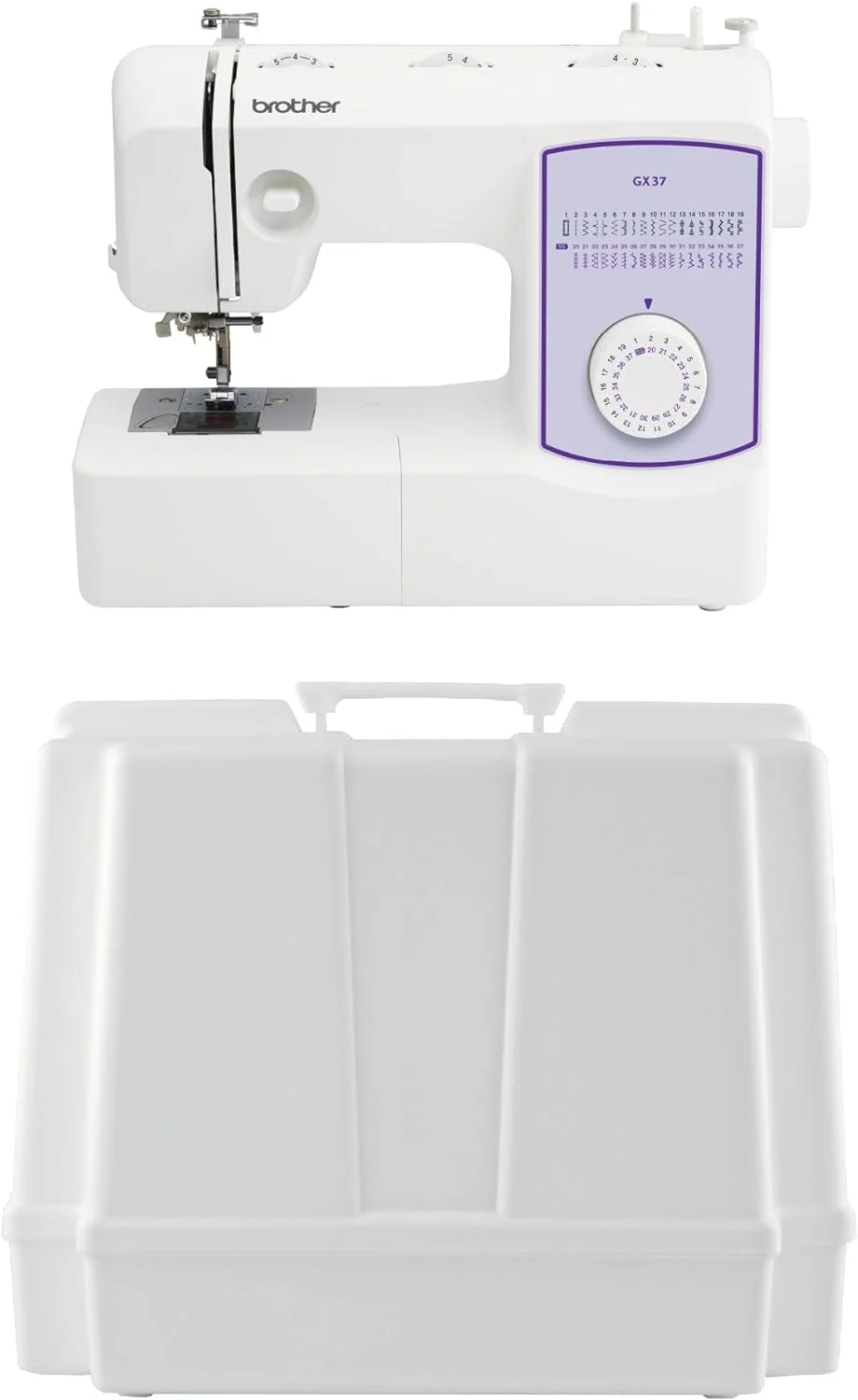 Brother GX37 37-Stitch Sewing Machine and 5300A Hardcase for Carrying and Storage
