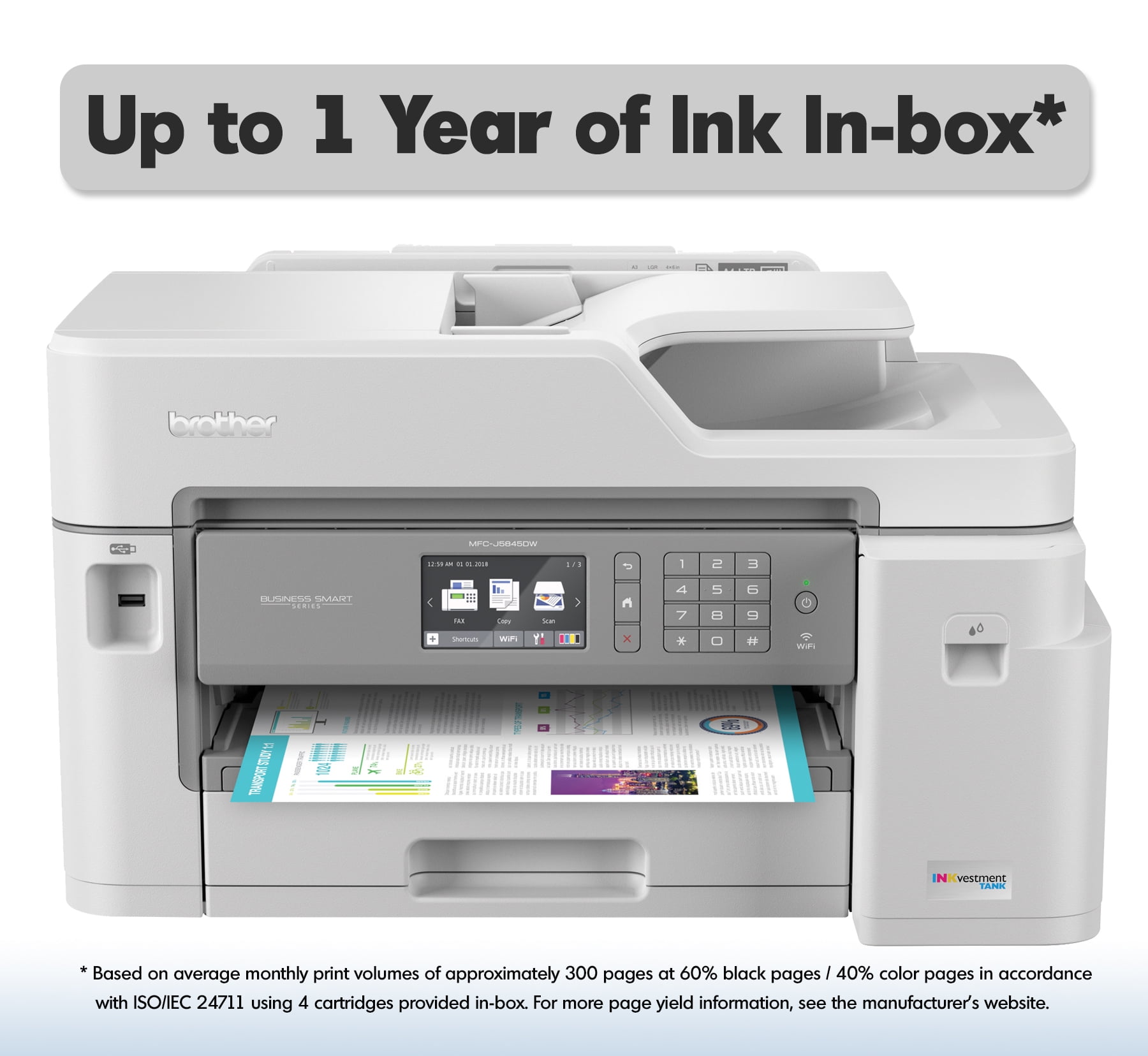 Brother MFC-J5845DW Color Inkjet All-in-One Printer