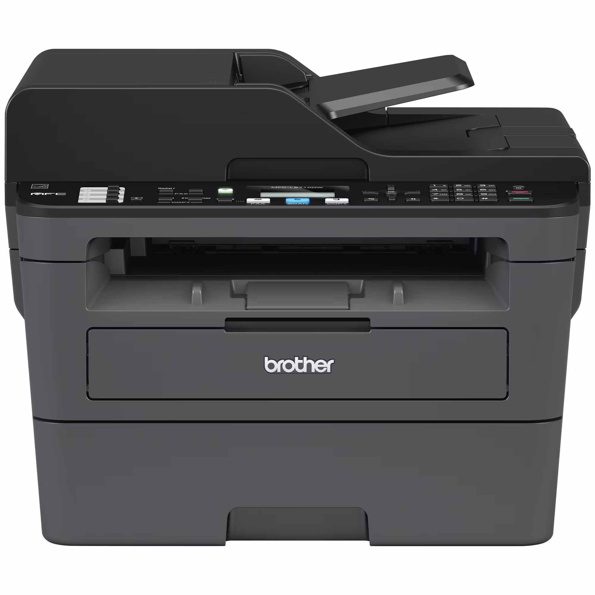 Brother MFC-L2710DW Monochrome Laser All-in-One Printer, Duplex Printing, Wireless Connectivity