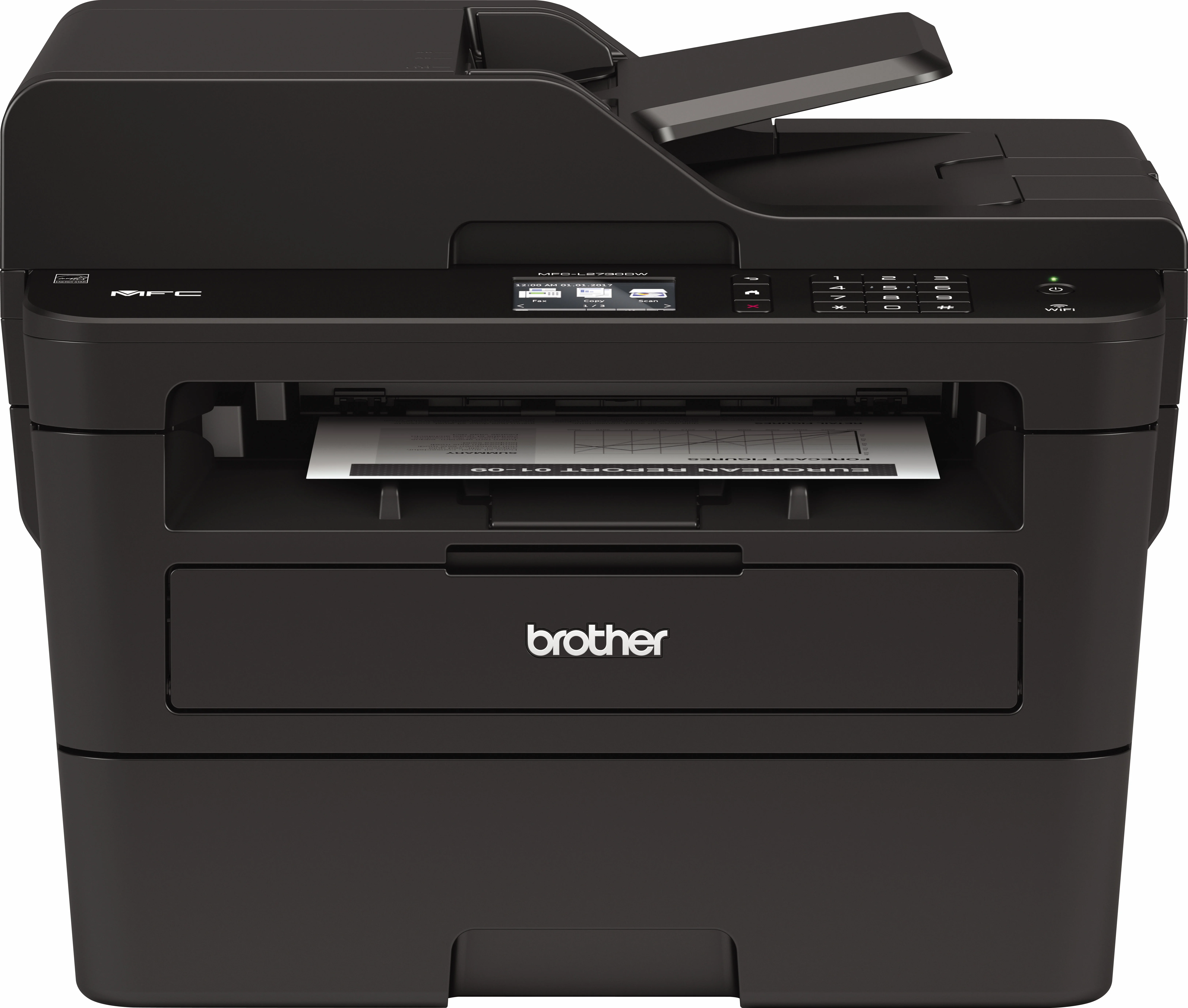Brother MFC-L2730DW Monochrome Laser All-in-One Wireless Printer with 2.7” Color Touchscreen