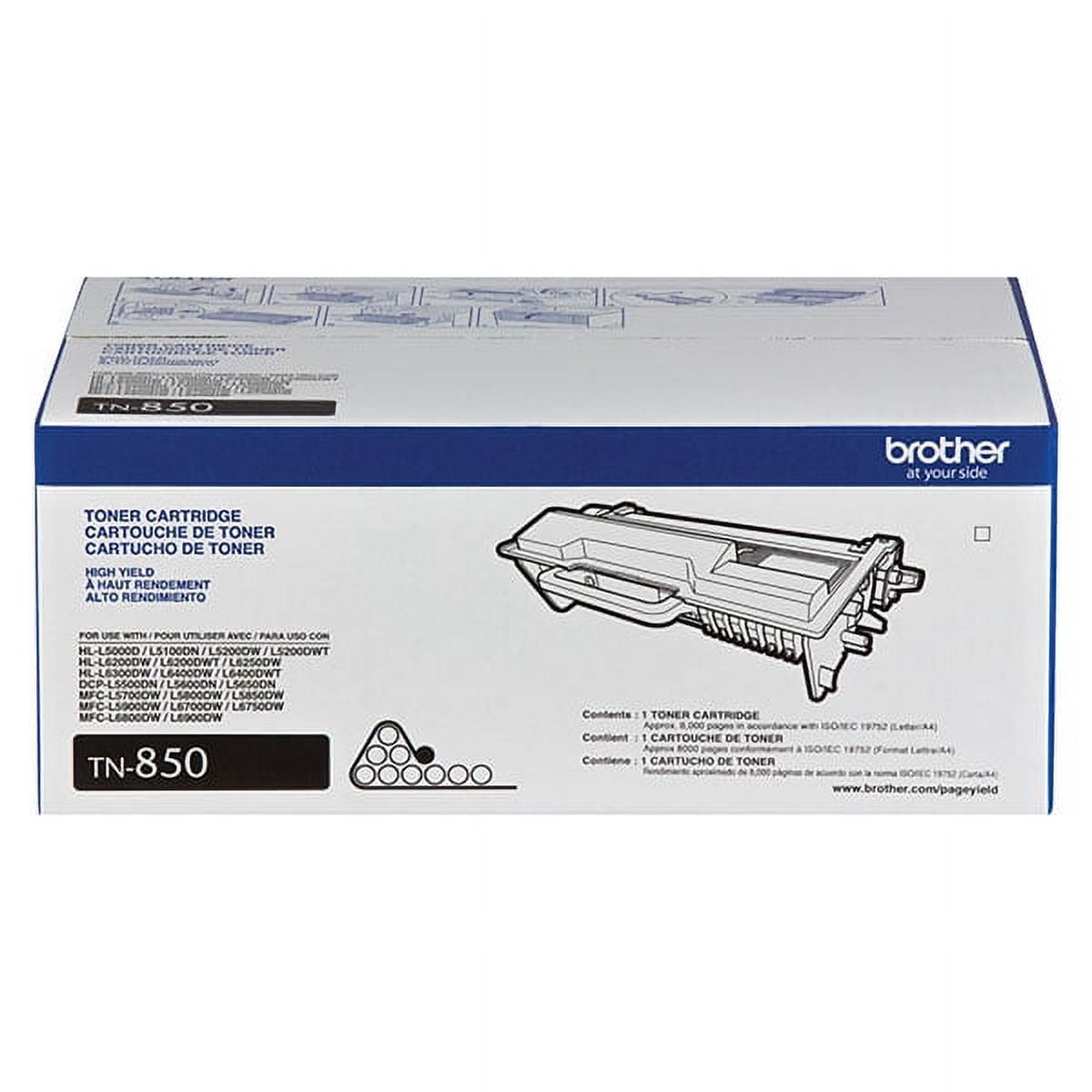 Brother MFC-L5800DW High Yield Original Black Toner 8,000 yield (OEM TN850)