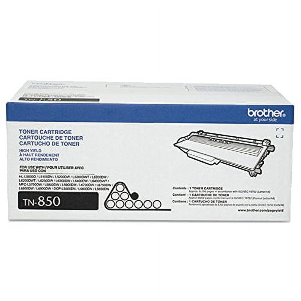 Brother TN850 Black Original Toner High Yield (8,000 Yield)