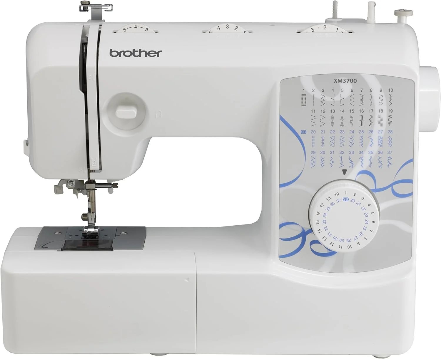 Brother XM3700 Sewing Machine with 37 Stitches, 5 Included Sewing Feet