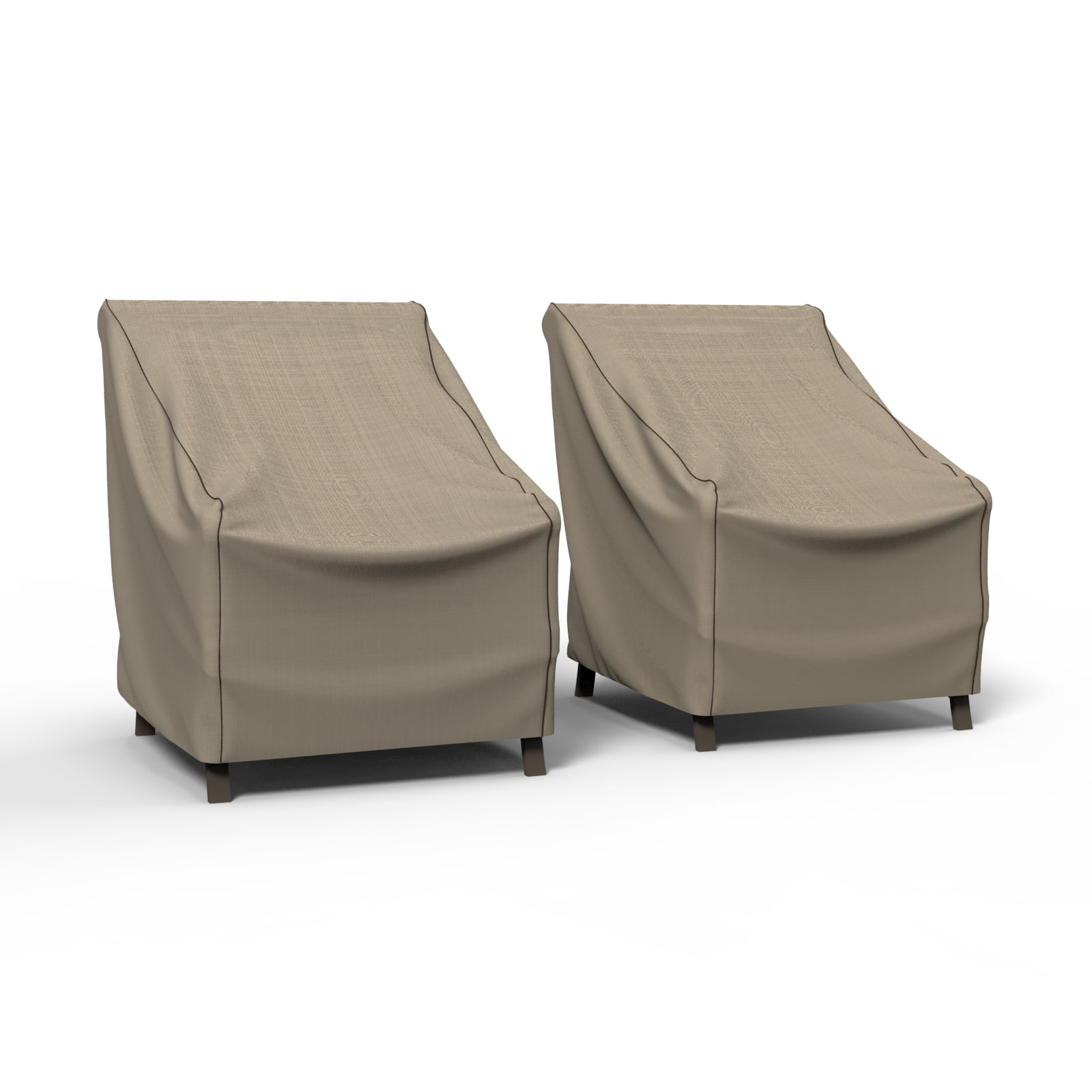 Budge Industries XSmall 27" x 30" x 31" Black Ivory StormBlock™ Mojave Square Patio Chair Covers (2 Pack)