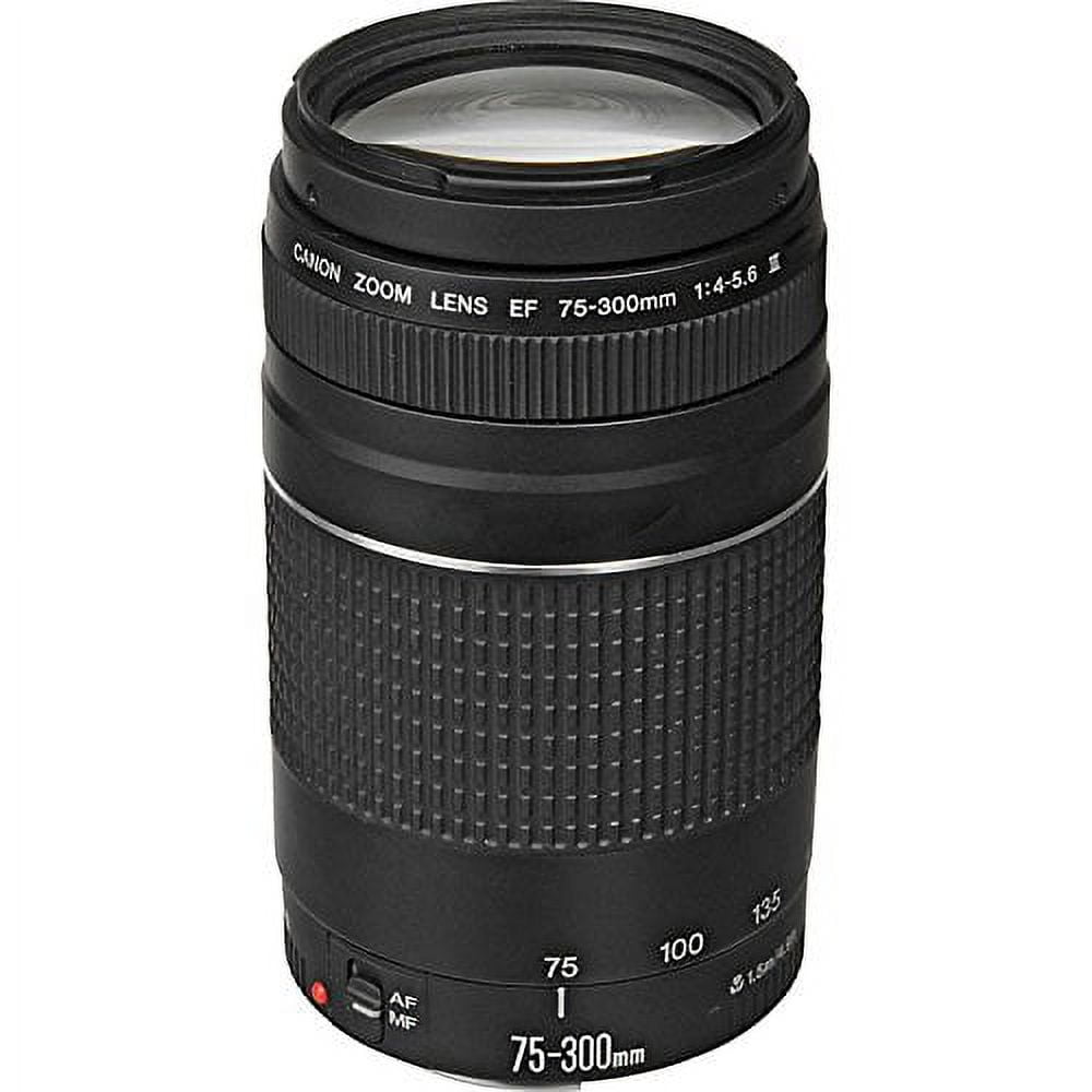 Canon EF 75-300mm f/4-5.6 III Zoom Lens with UV FIlter for Canon EOS 7D, 60D, EOS Rebel SL1, T1i, T2i, T3, T3i, T4i, T5i, XS, XSi, XT, Xti