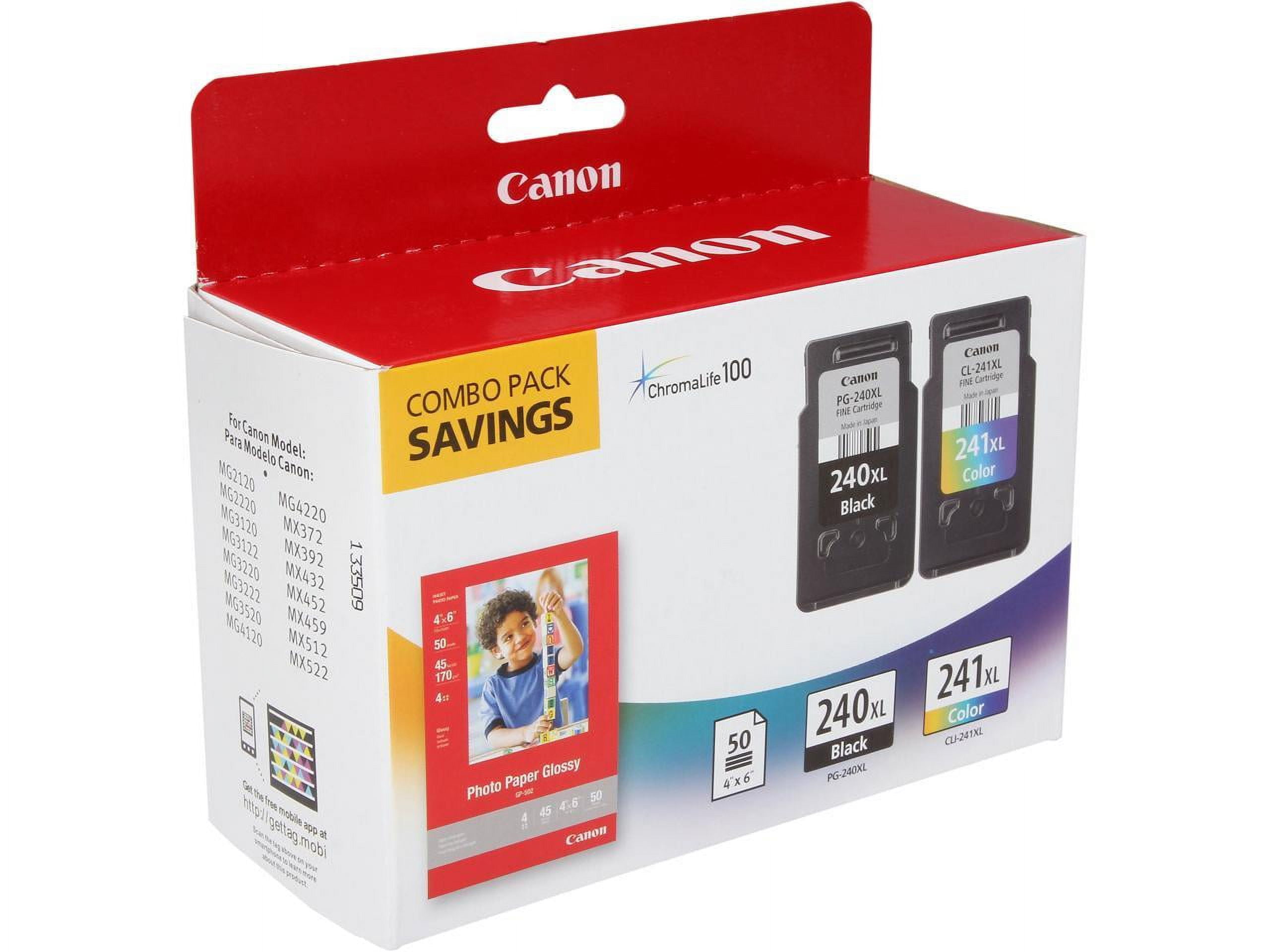Canon PG-240XL / CL-241XL Ink Cartridge - Black, Color