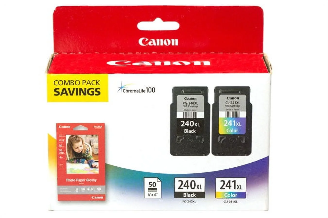 Canon PG-240XL/CL-241XL - Genuine Ink Cartridge Combo Pack for Select PIXMA Printers - Black & Color