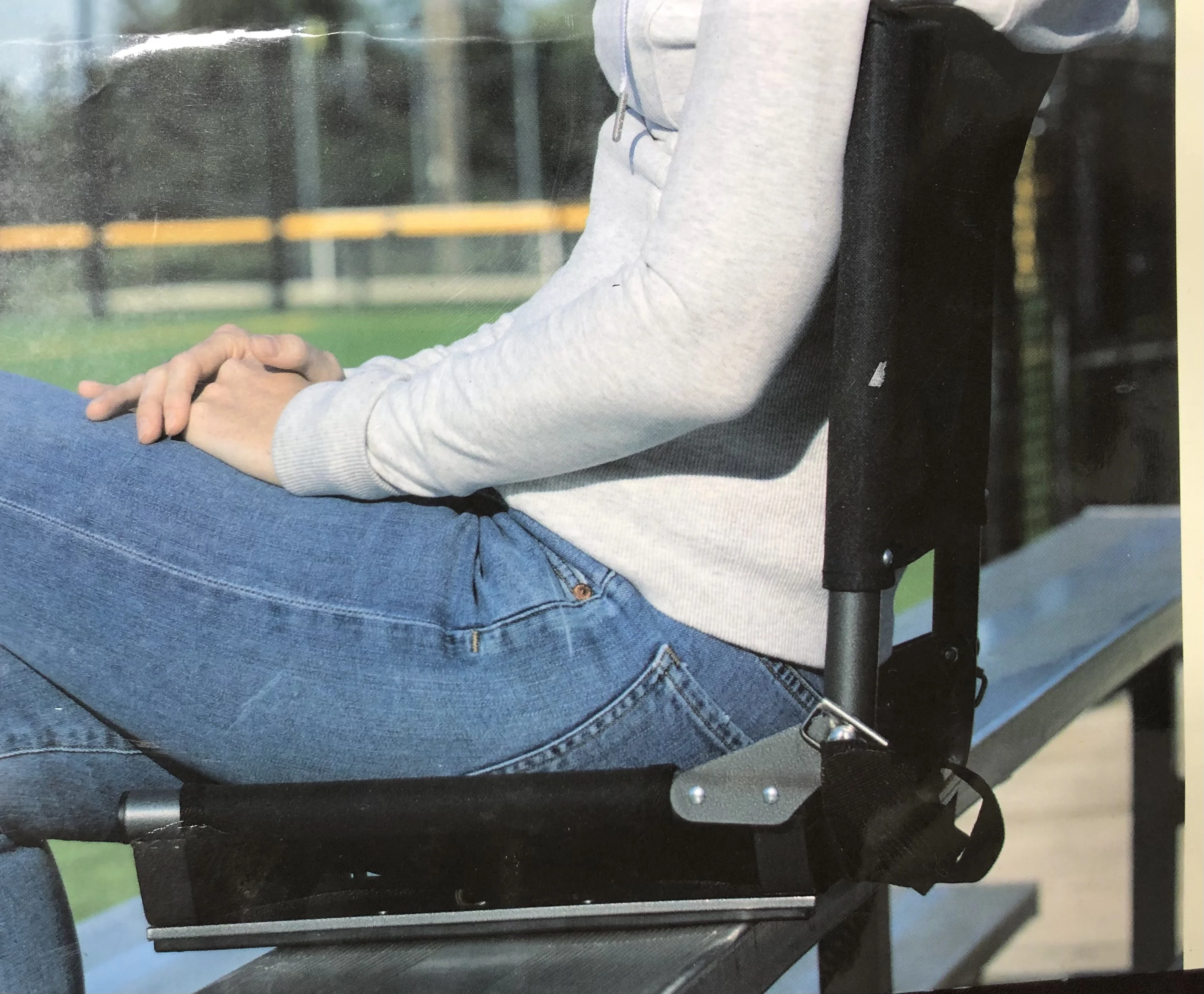 Cascade Tech Portable Bench Seat Folding Padded Chair Sports Game - 20"