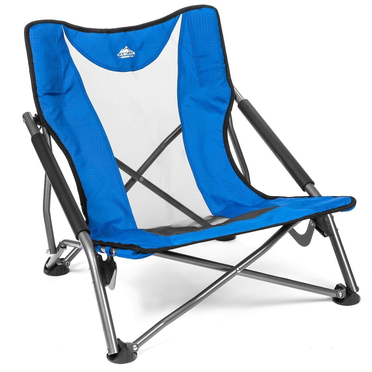 Cascade Mountain Tech Low Profile Camp Chair - Royal Blue, with Carry Bag