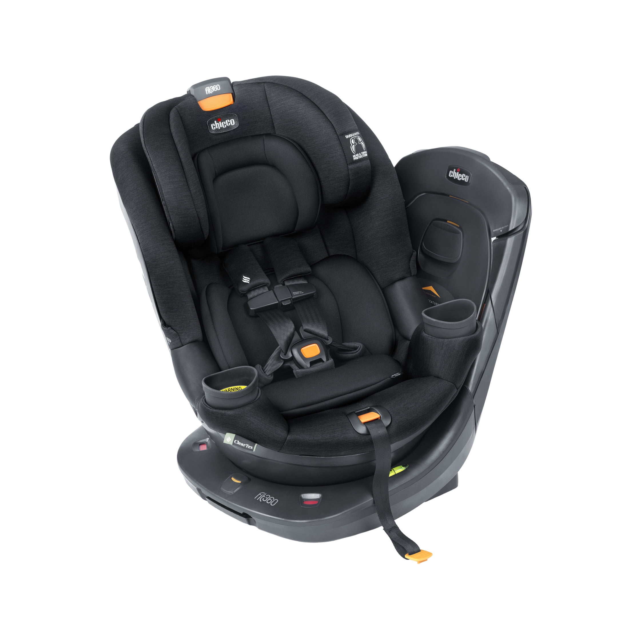 Chicco Fit360 ClearTex Rotating Convertible Car Seat - Black (Black), New