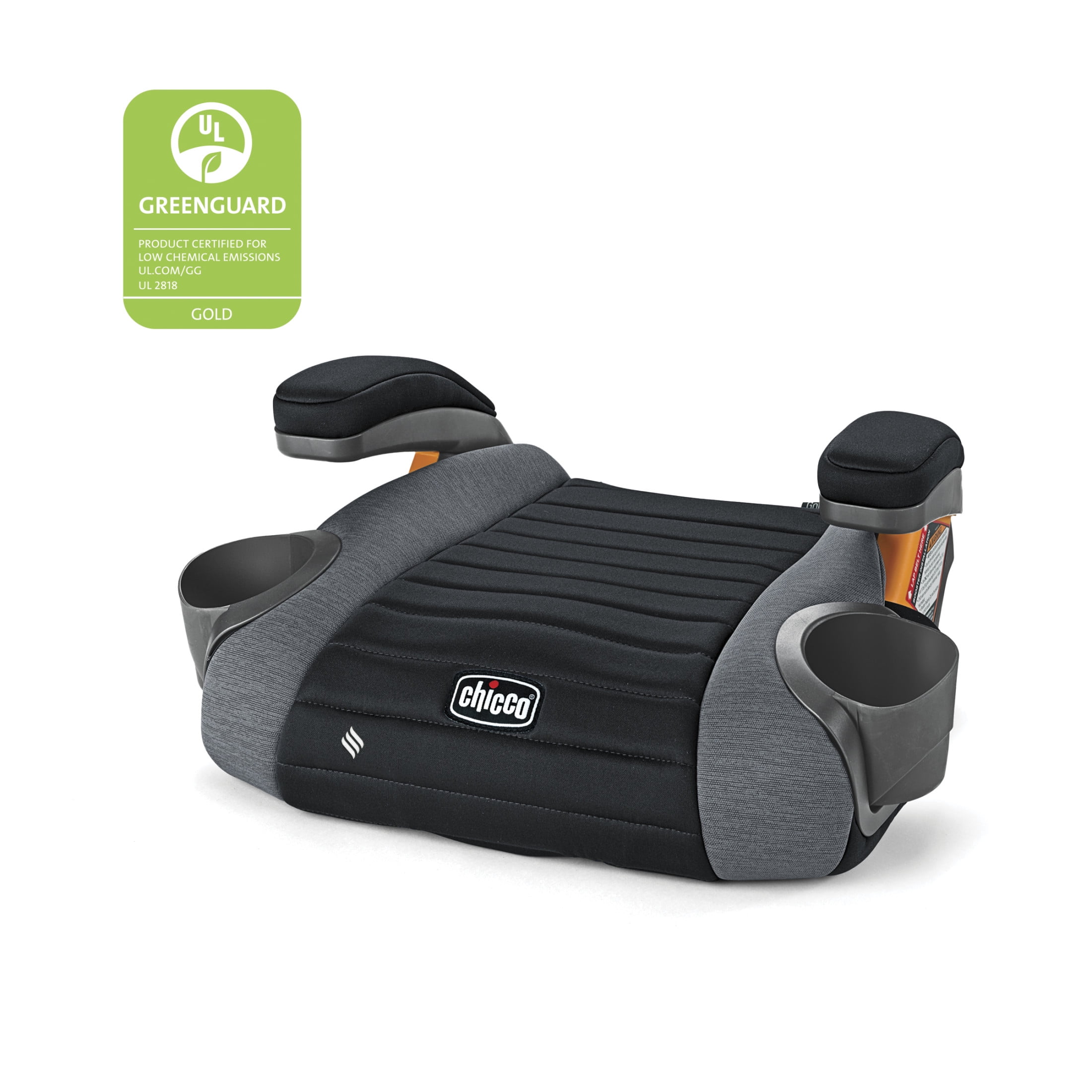 Chicco GoFit ClearTex Backless Booster Car Seat - Shadow (Black), New