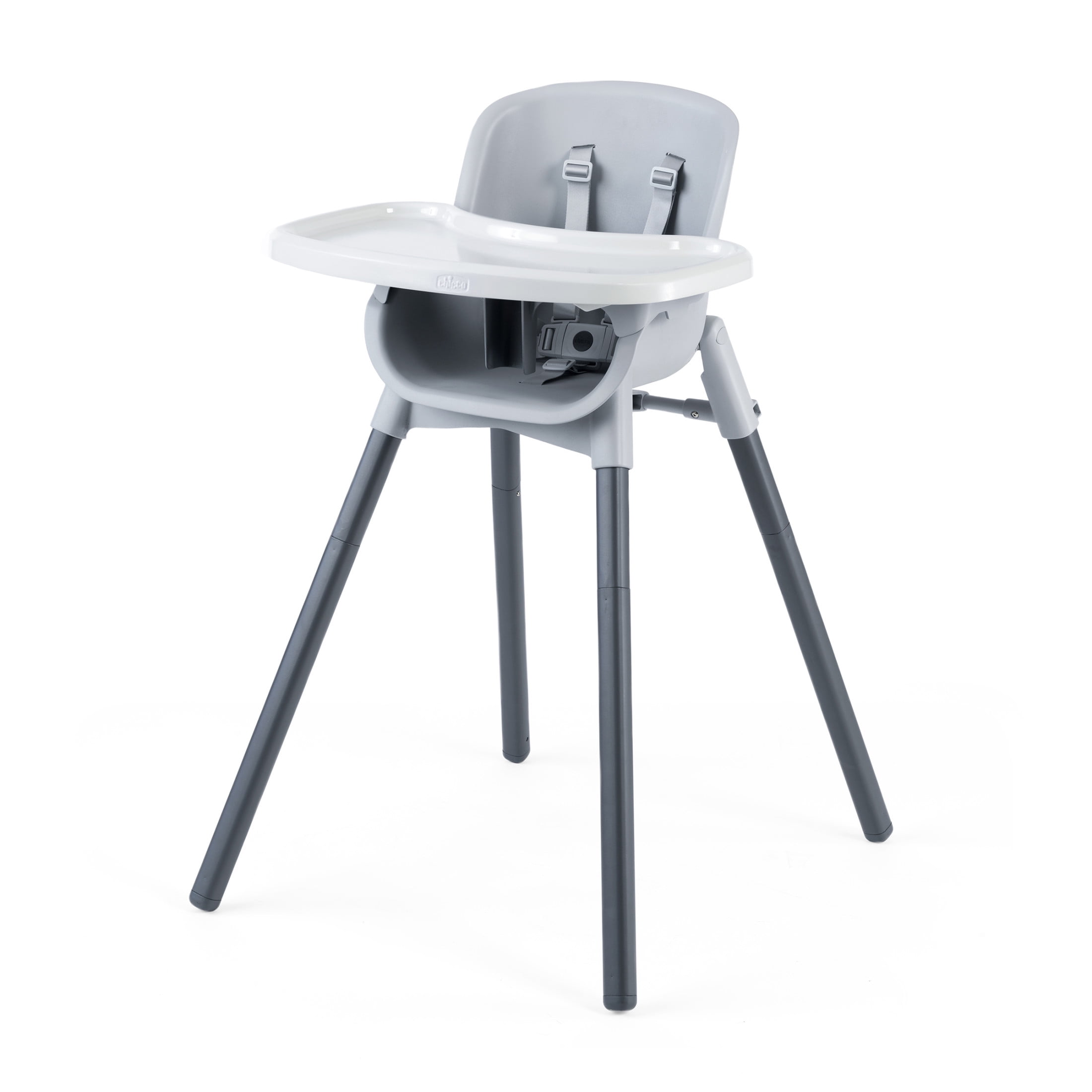 Chicco Zest™ 4-in-1 Multi-Use Folding High Chair, Low Feeding Chair, Toddler Chair, Youth Stool - Seasalt (Grey), New