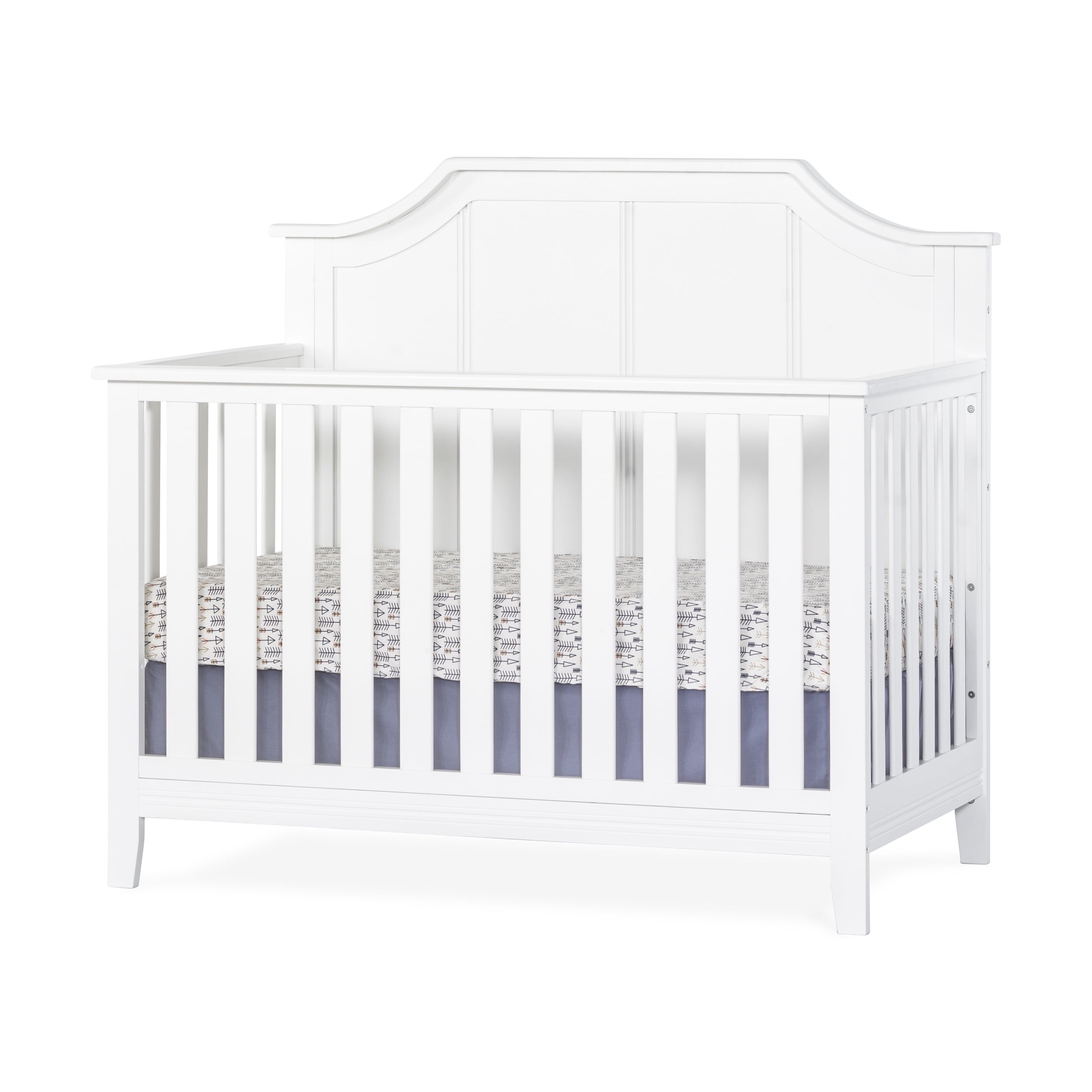 Child Craft Rylan 4-in-1 Convertible Crib, Baby Crib Converts to Day Bed, Toddler Bed and Full Size Bed, 3 Adjustable Mattress Positions, Non-Toxic, Baby Safe Finish (Matte White)