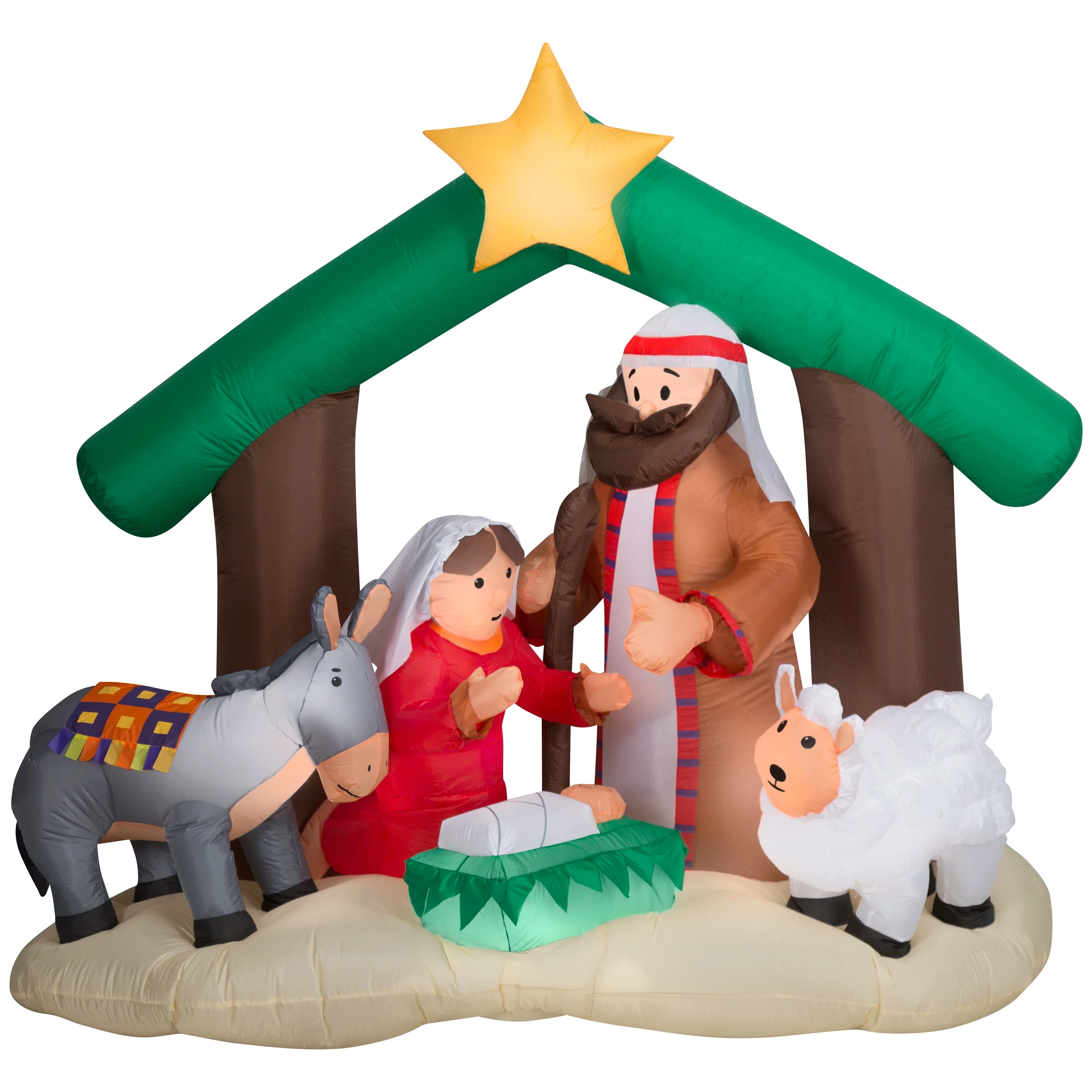 Christmas Airblown Inflatables Holy Family Nativity Scene 7 Foot