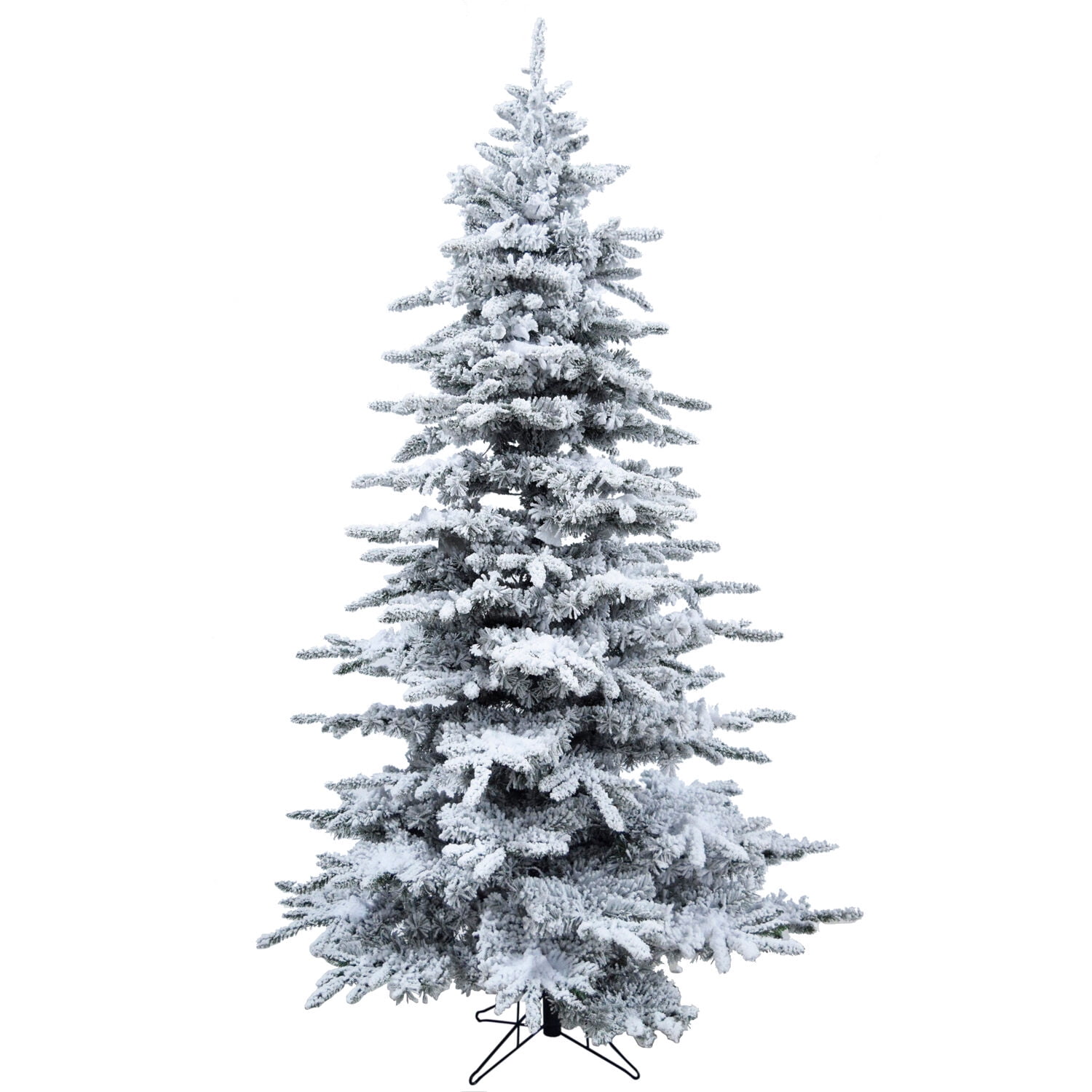 Christmas Time 6.5-Ft Unlit Silverado Pine White Flocked Slim Artificial Christmas Tree with Stand | High Quality Realistic Foliage | Foldable for Easy Storage | Xmas Holiday Decor | CT-SV065-NLFL