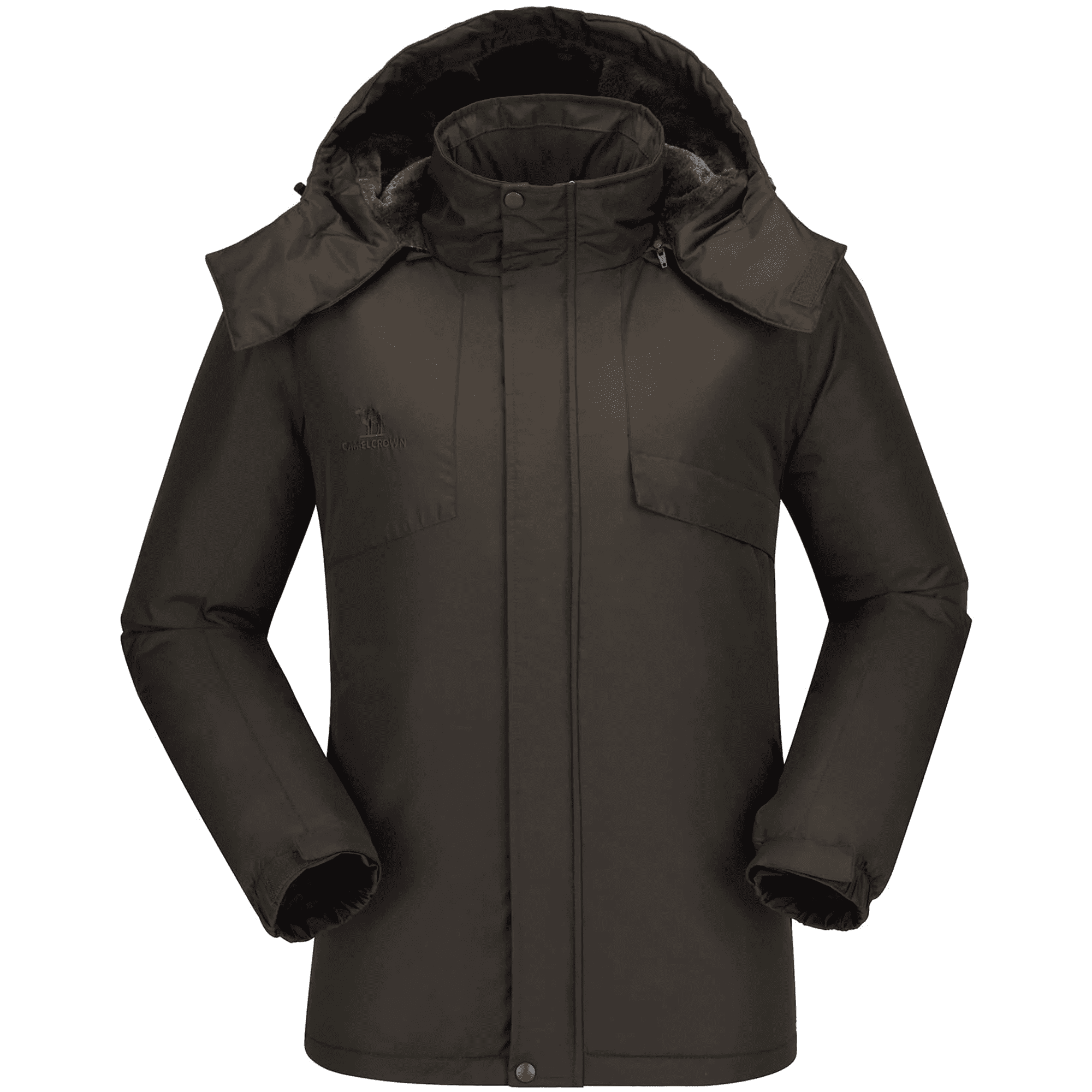 CAMEL CROWN Men's Waterproof Ski Jacket Warm Winter Snow Coat Mountain Windbreaker Hooded Raincoat