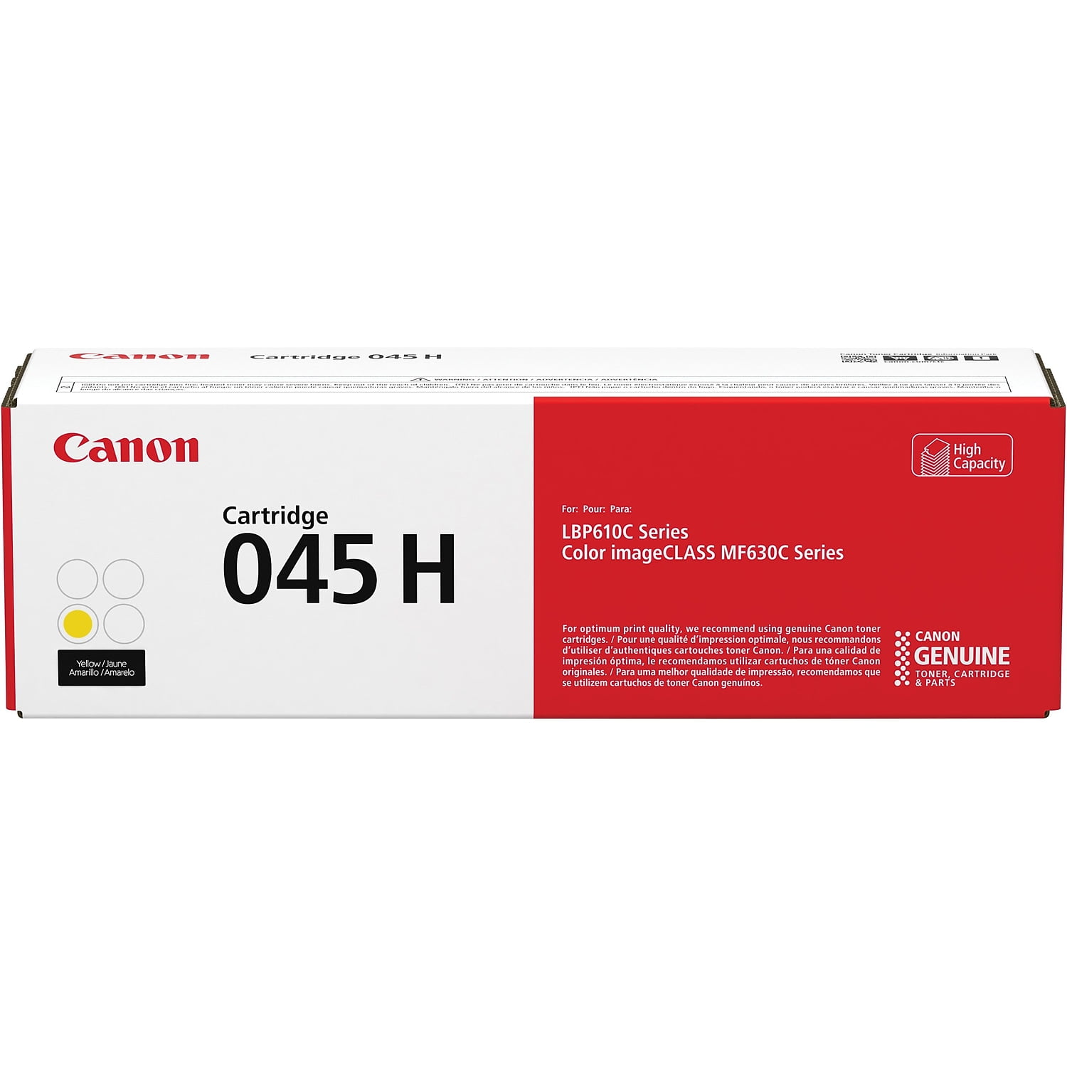 Canon Toner Cartridge 045 H Y Yellow, 1243C002 (H Y Yellow)