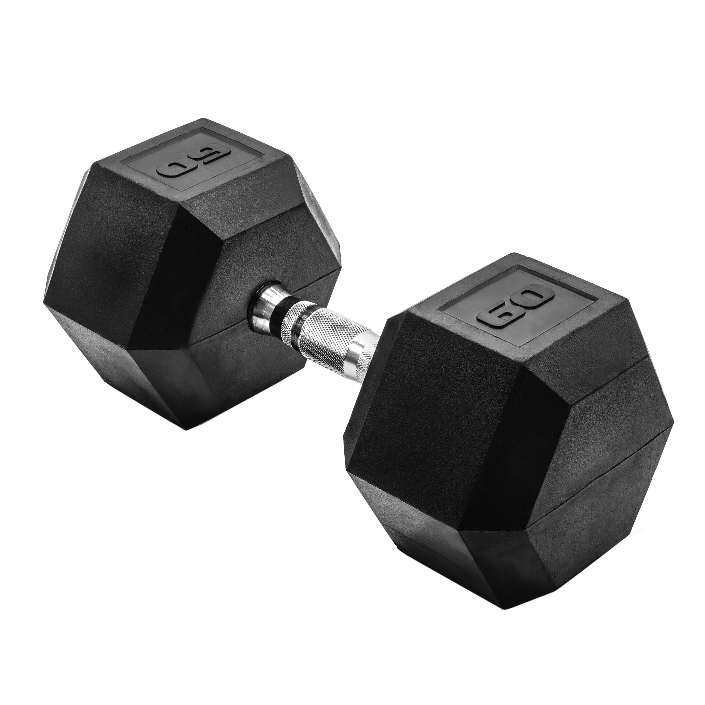 CAP Barbell, 60lb Rubber Hex Dumbbell, Single