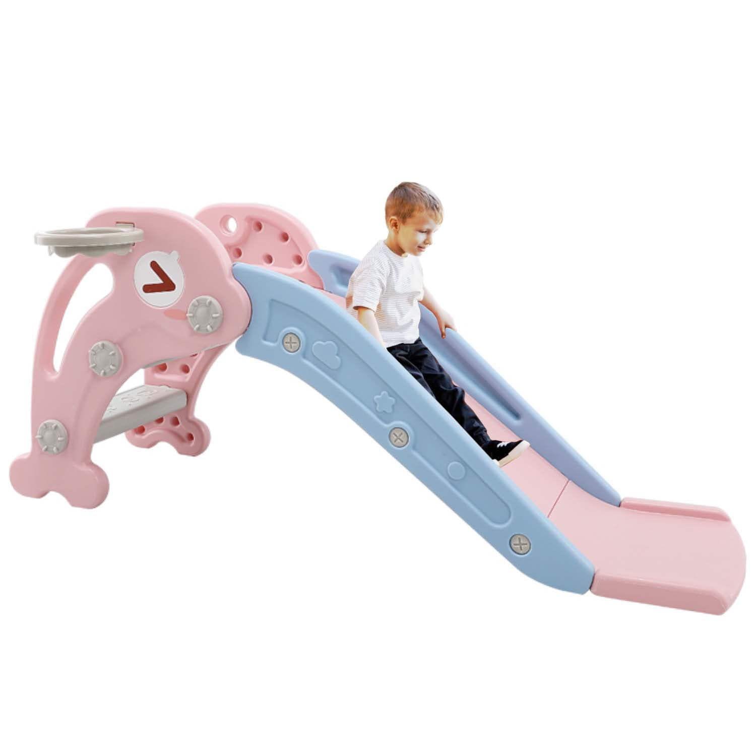 CHAOFEI Completely Foldable Freestanding Slide for Toddlers Physical Activities, Portable for Indoor or Outdoor, Easy Assembly