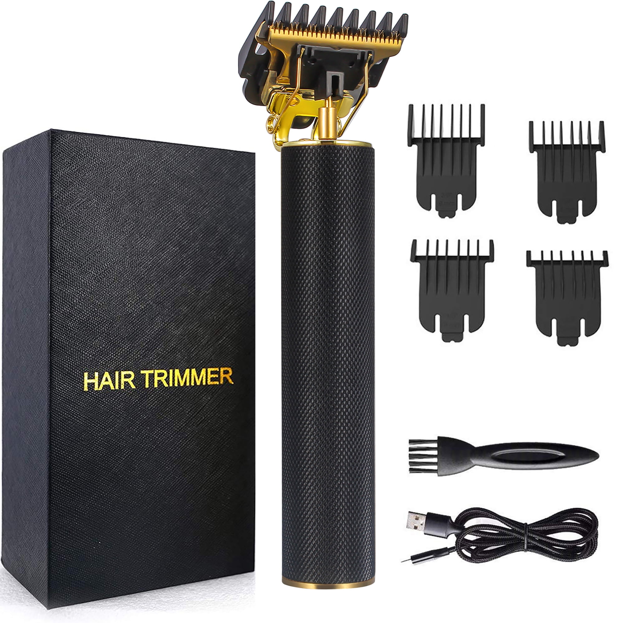 CLEVER BRIGHT T-Blade Hair Clippers Barber Electric Shaver Trimmer for Men Has 3 Sideburns Knifes, BS0818, Black