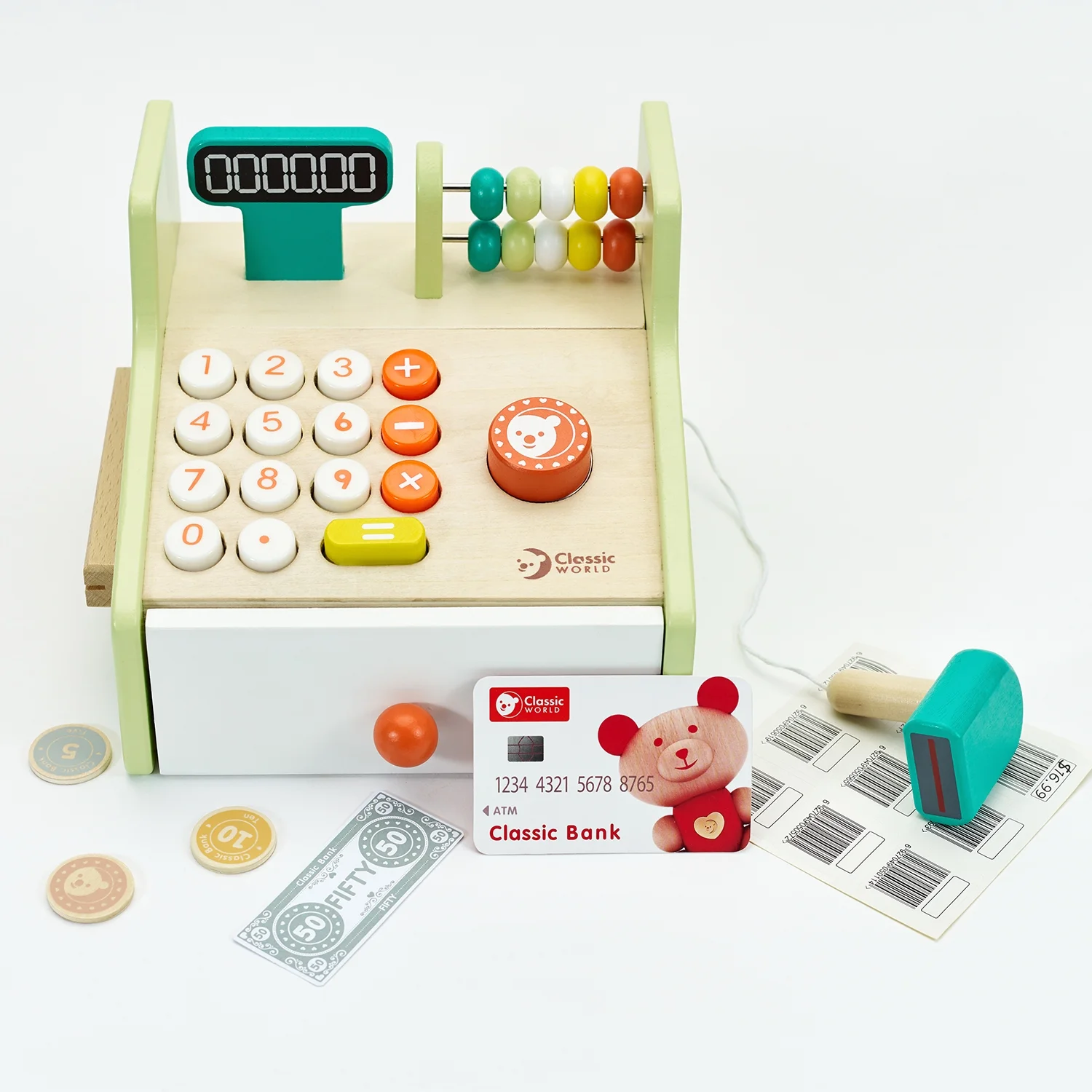 Classic World Wooden Toy Cash Register