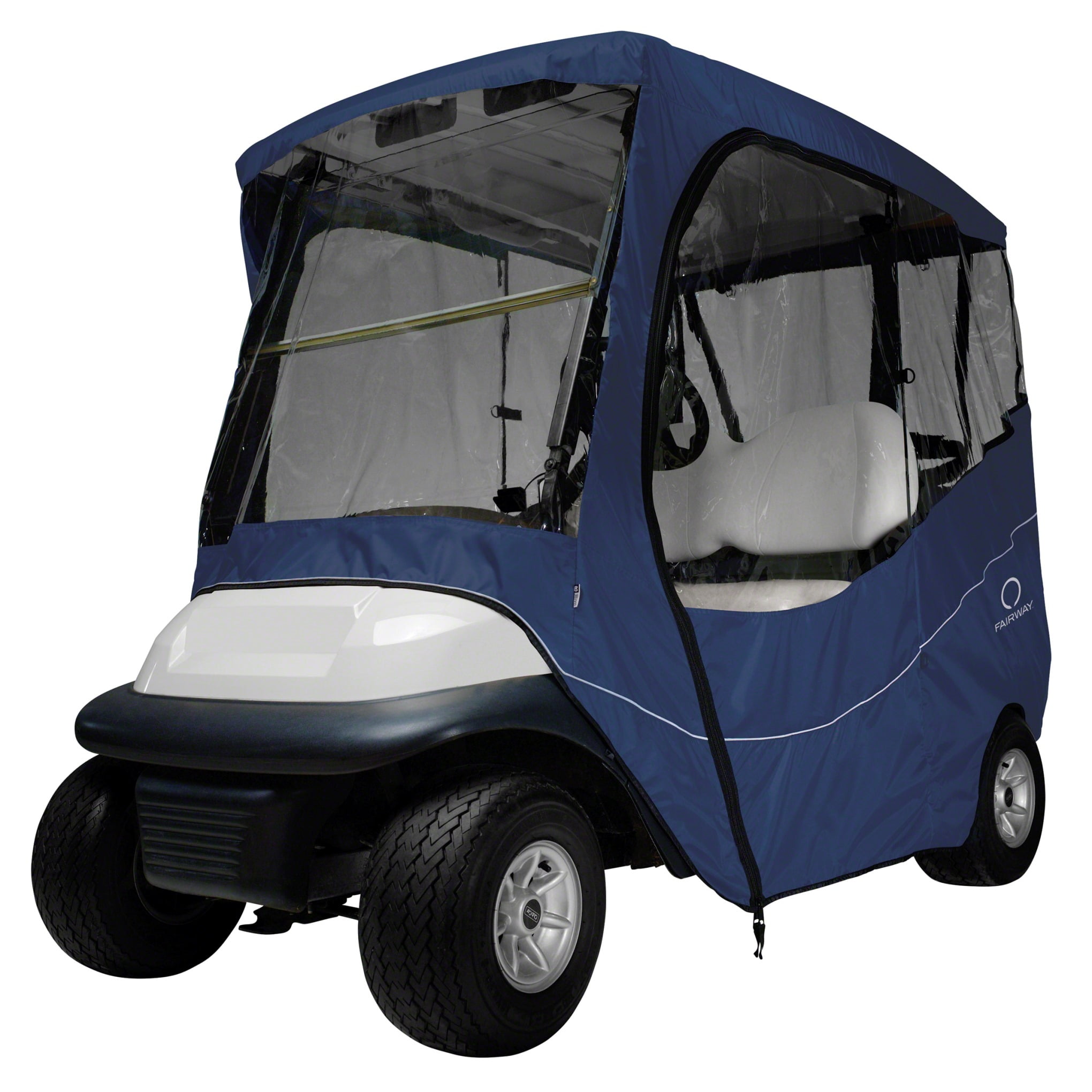 Classic Accessories Fairway Short Roof 2-Person Travel Golf Cart Enclosure