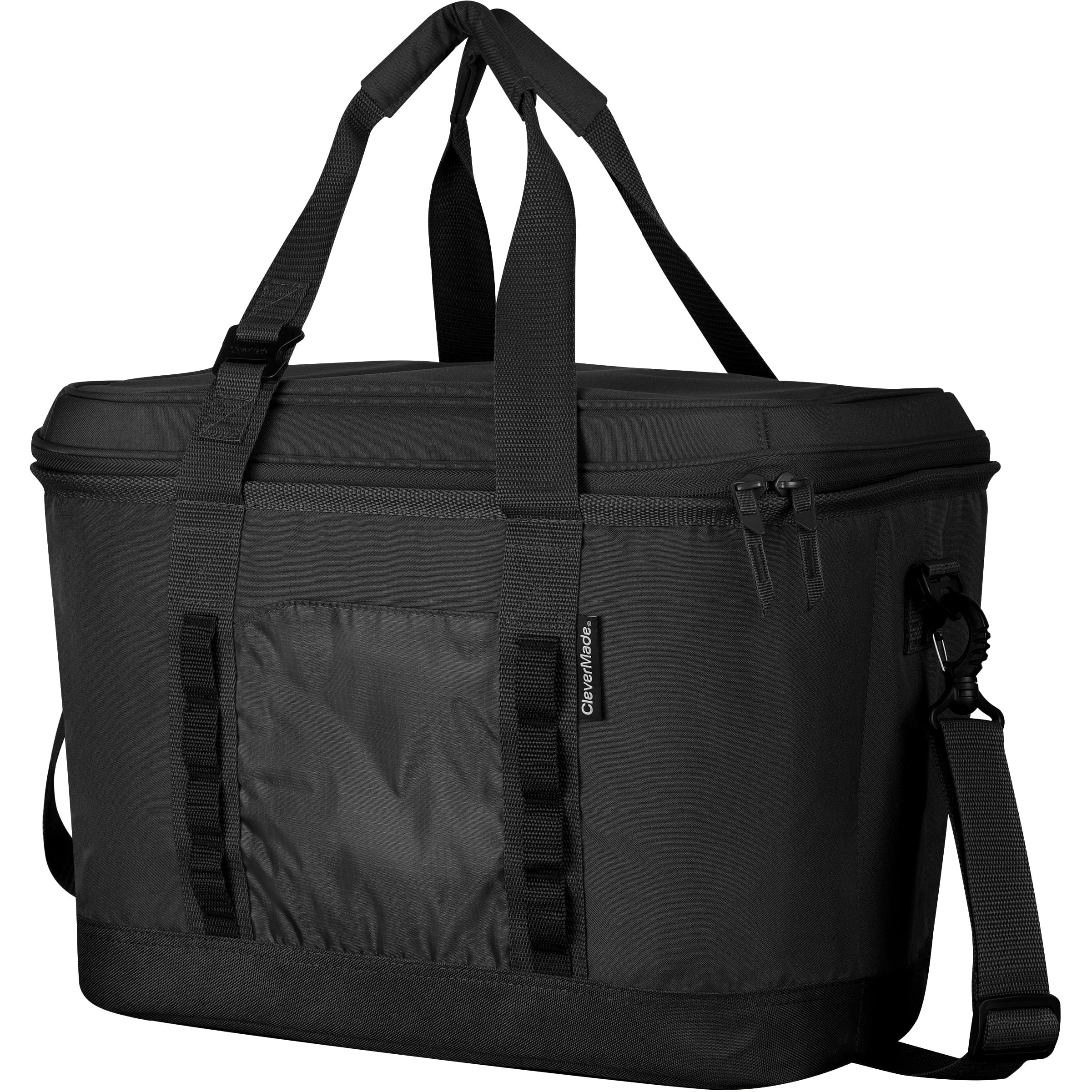 CleverMade 50 Can Pacifica Collapsible Cooler, Midnight/Black