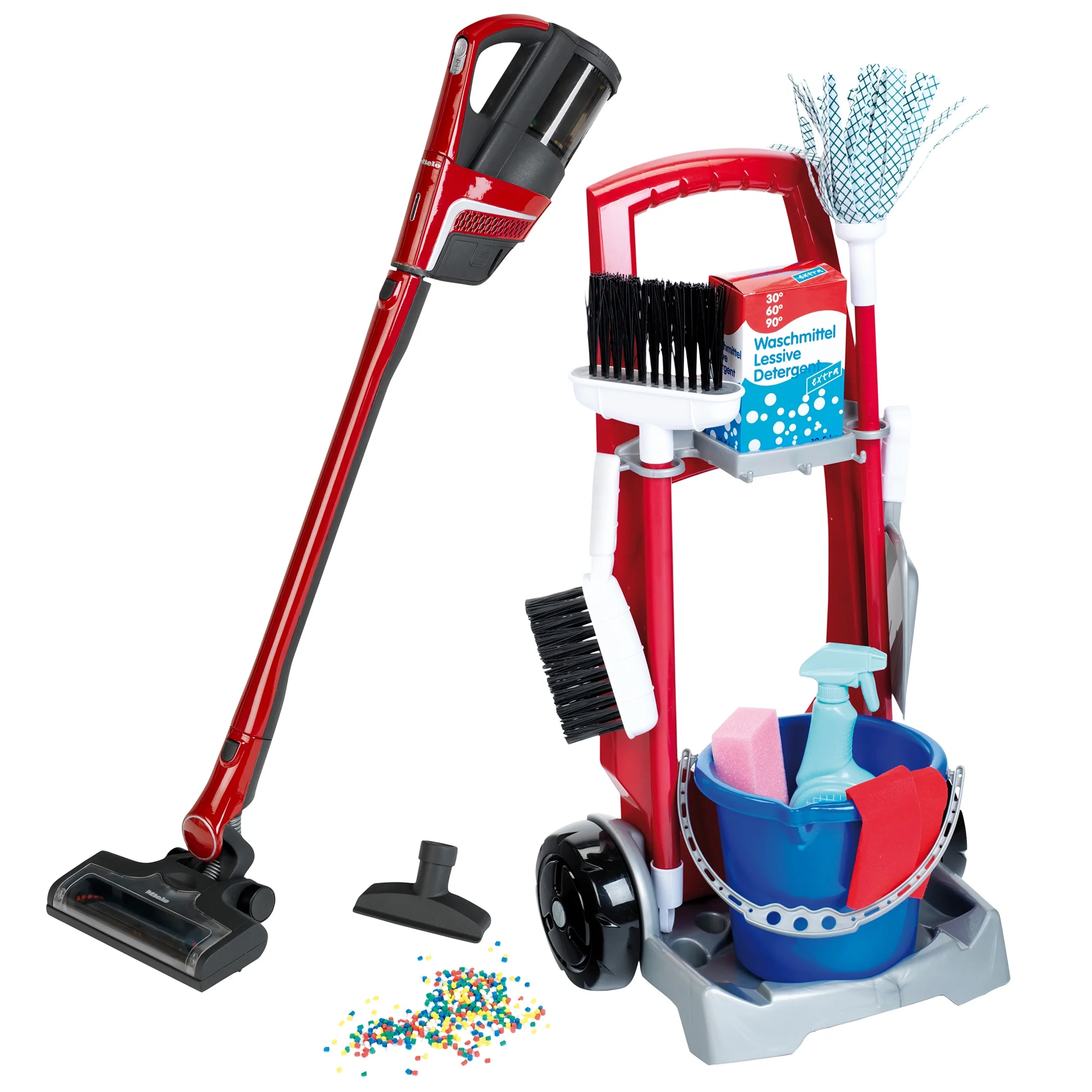 Cleaning Trolley w/ Miele Triflex Vacuum Cleaner - Cleaning Playset, Ages 3+