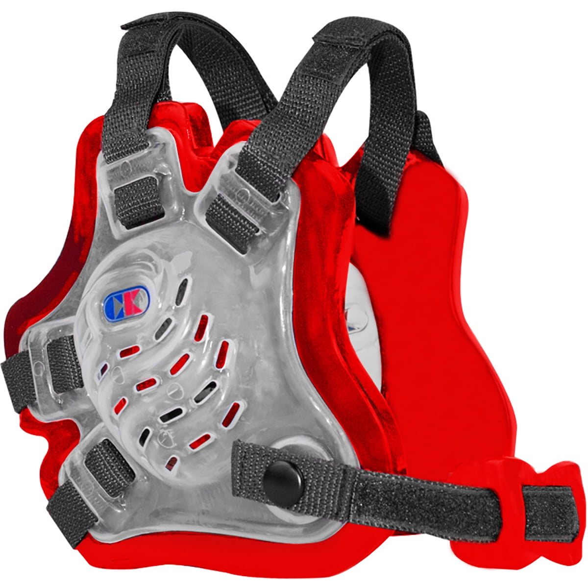 Cliff Keen Youth F5 Tornado Wrestling Headgear - Translucent/Scarlet/Black