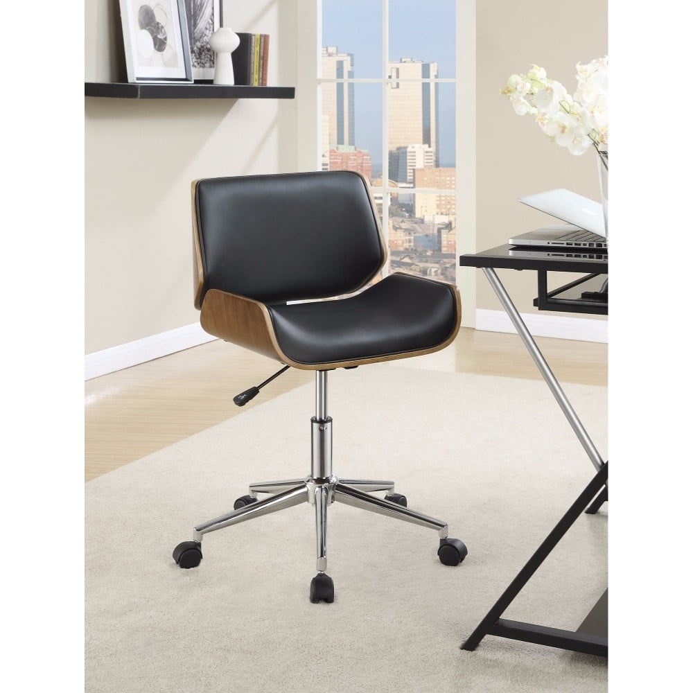 Addington Adjustable Height Office Chair Black and Chrome