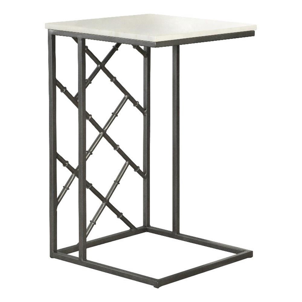 Angeliki Accent Table with Marble Top White
