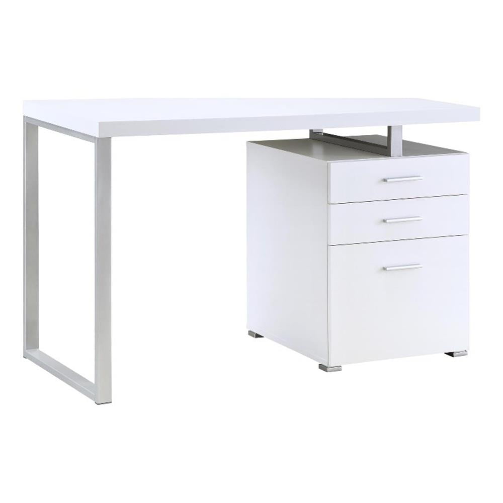 Brennan 47-inch 3-drawer Office Computer Desk White