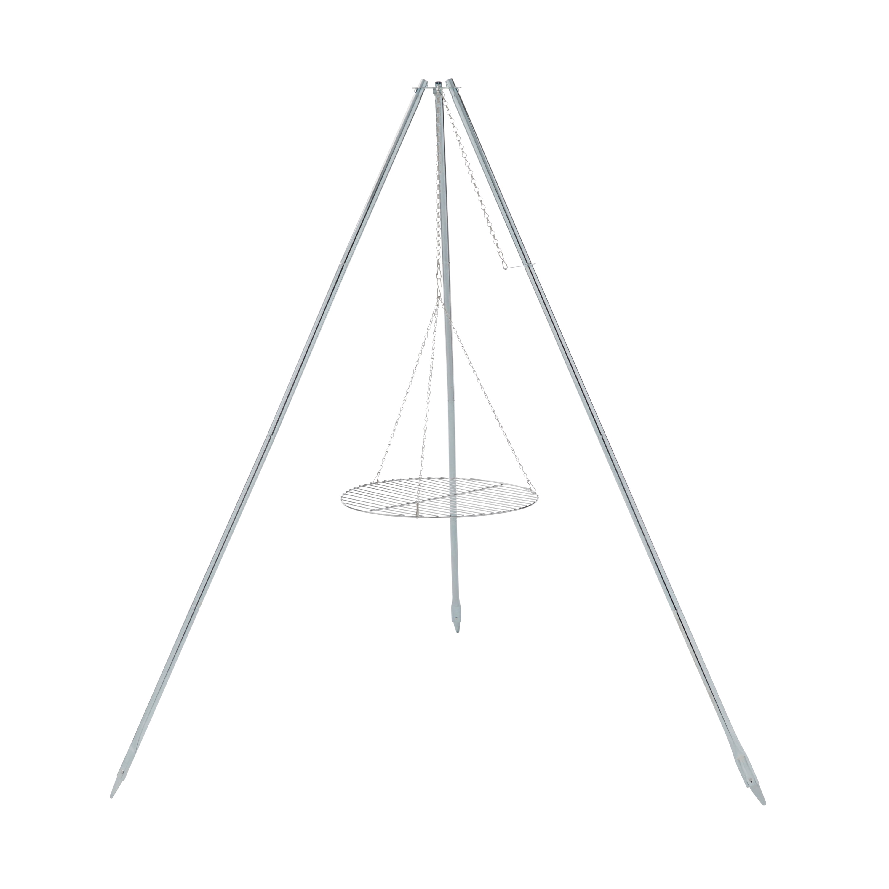 Coleman Tripod over Fire Camping Grill and Lantern Hanger