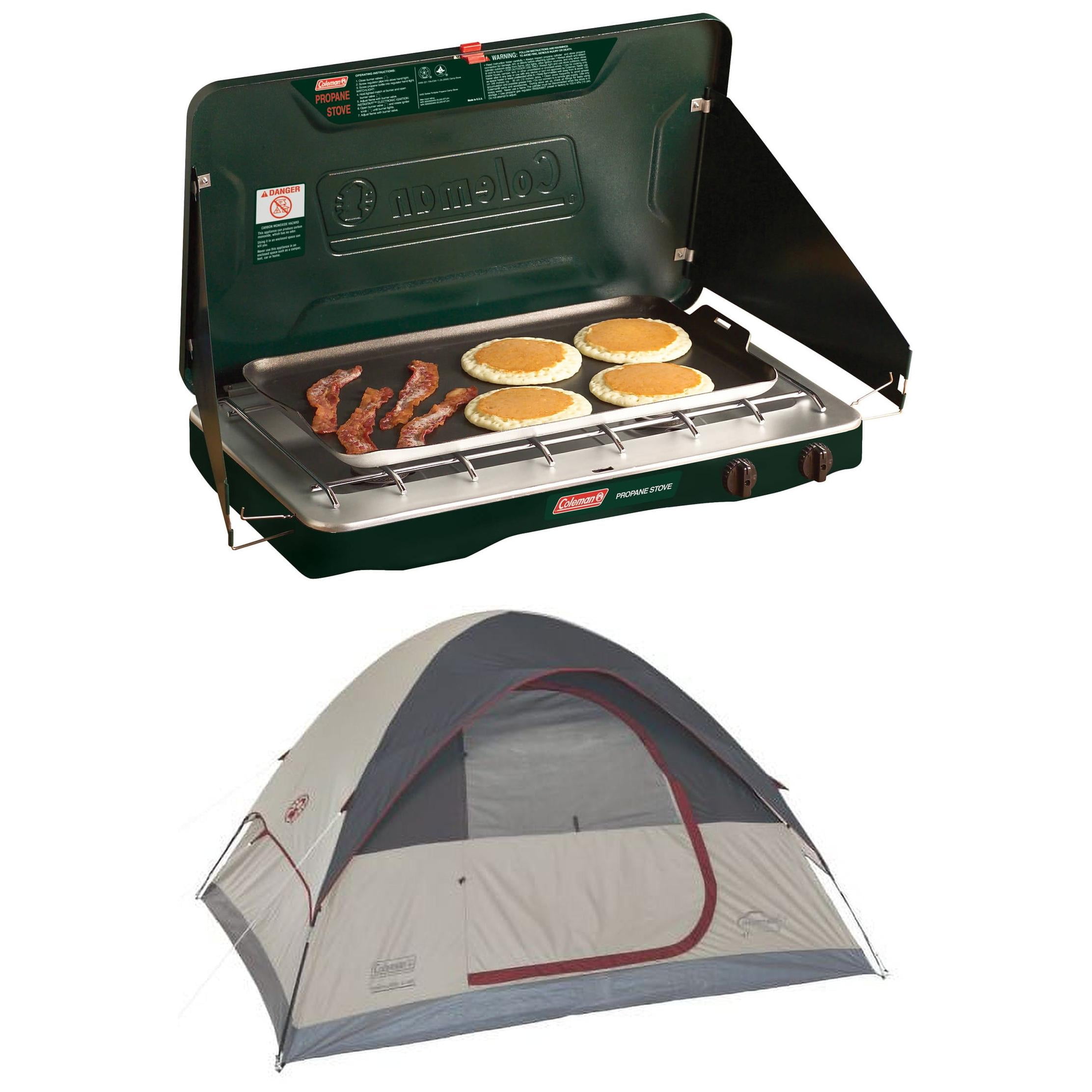 Coleman 4 person tent and matchlight stove