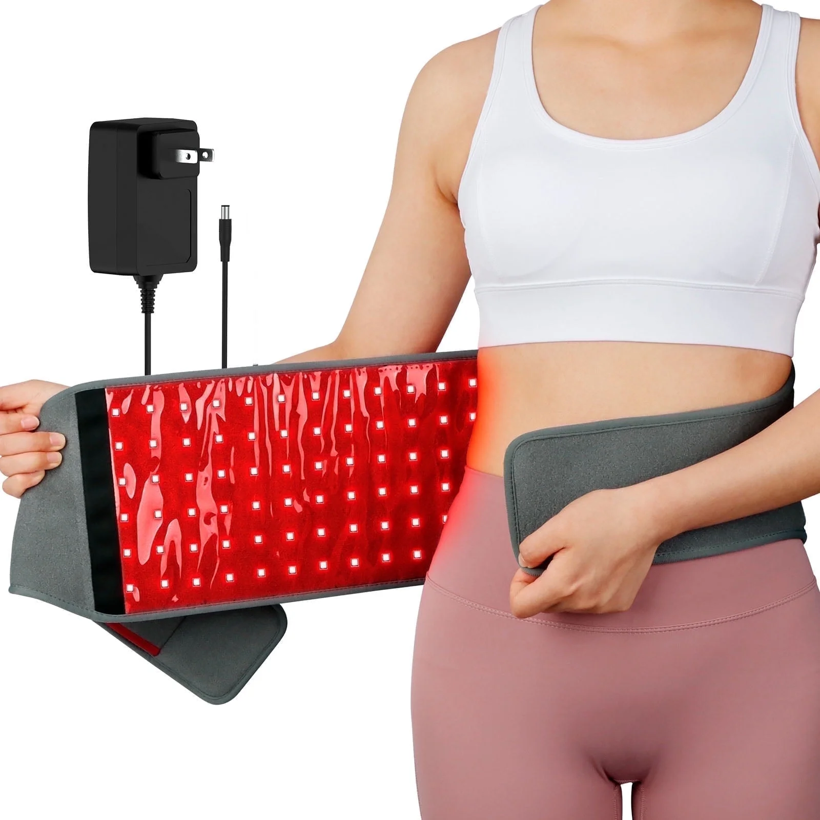 Comfytemp Red Light Therapy Belt for Back, Waist & Muscle Soreness, Gray, 1 Piece