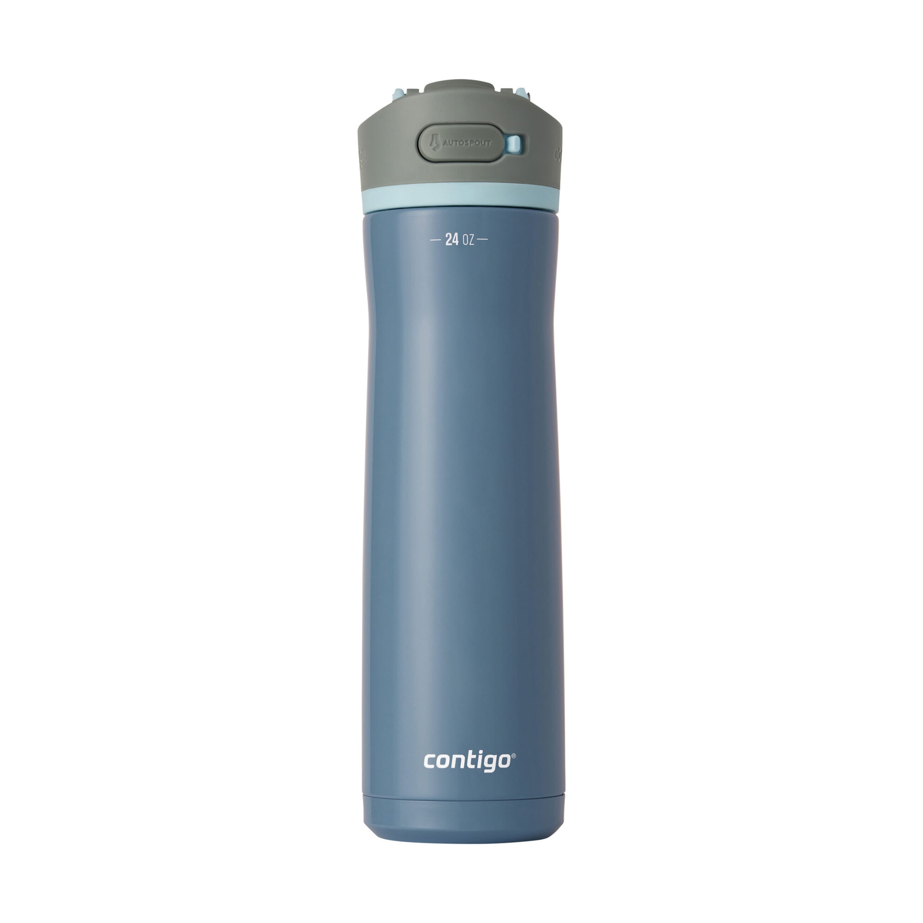 Contigo® Wells Chill Stainless Steel Filter Water Bottle with AUTOSPOUT® Straw Lid, 24 oz., Dark Ice