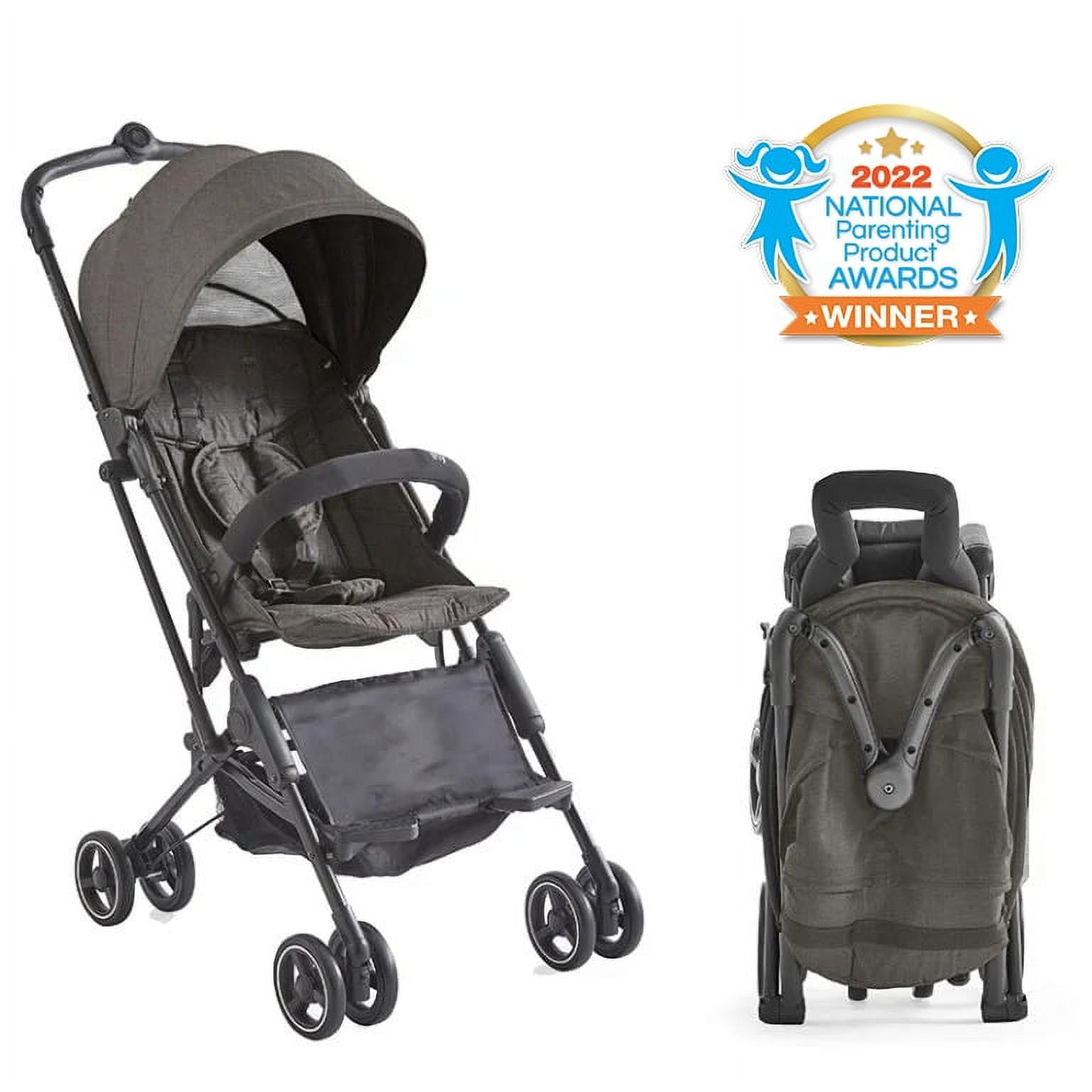 Contours Itsy Lightweight Stroller for Travel with Baby, Gray