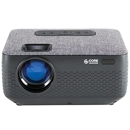 Core Innovations CJR720BLHD HD Portable LCD Home Theater Projector with Rechargeable Battery