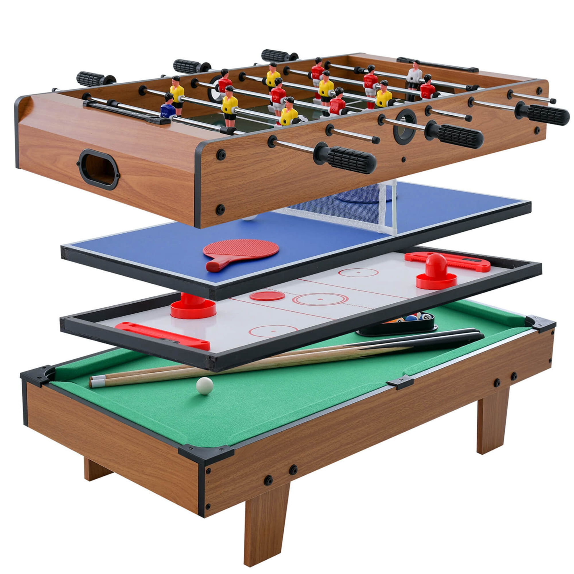 Costway 4 In 1 Multi Game Hockey Tennis Football Pool