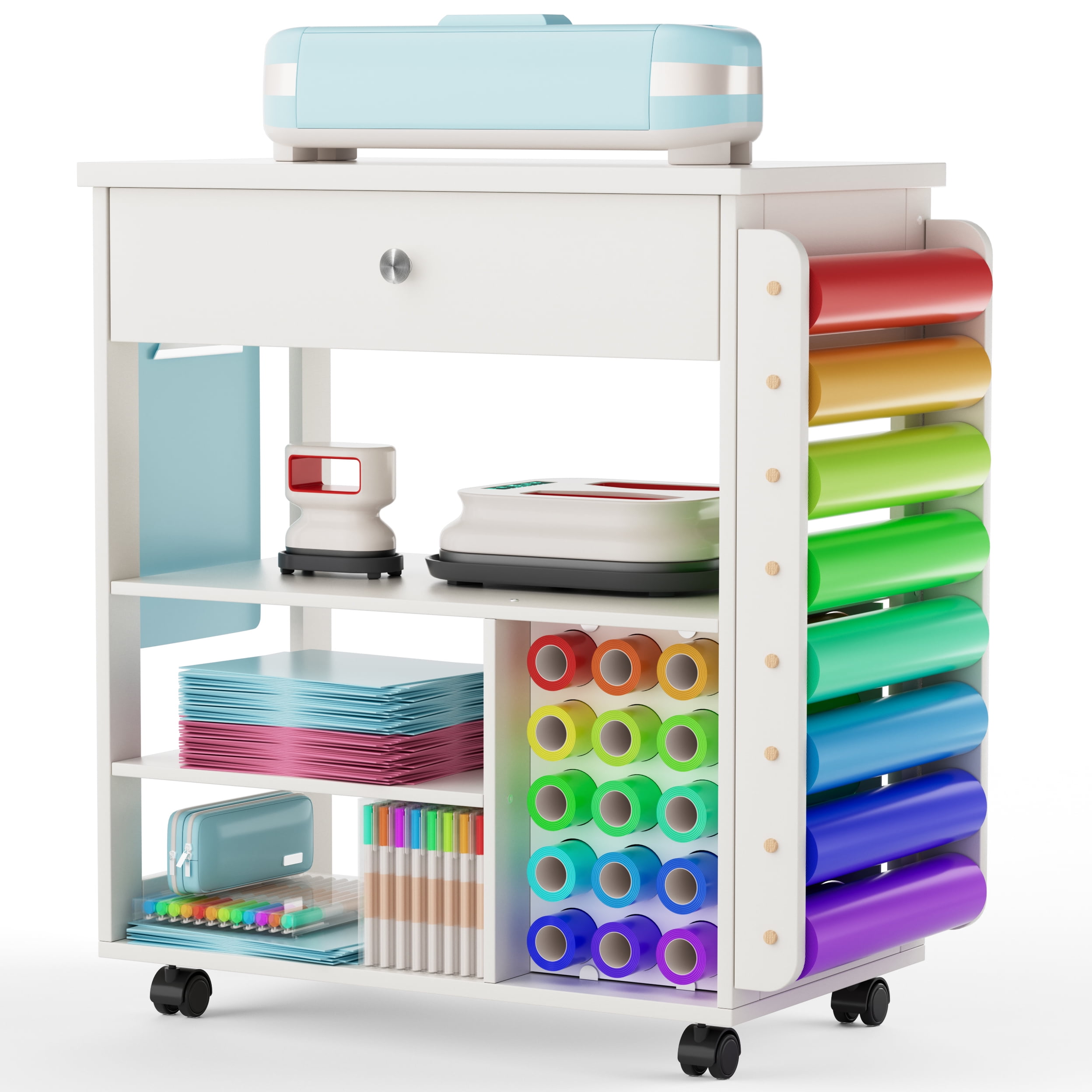 Crafit Craft Cart Table Cricut Machine Table Sewing Table for Adult Craft Room Home