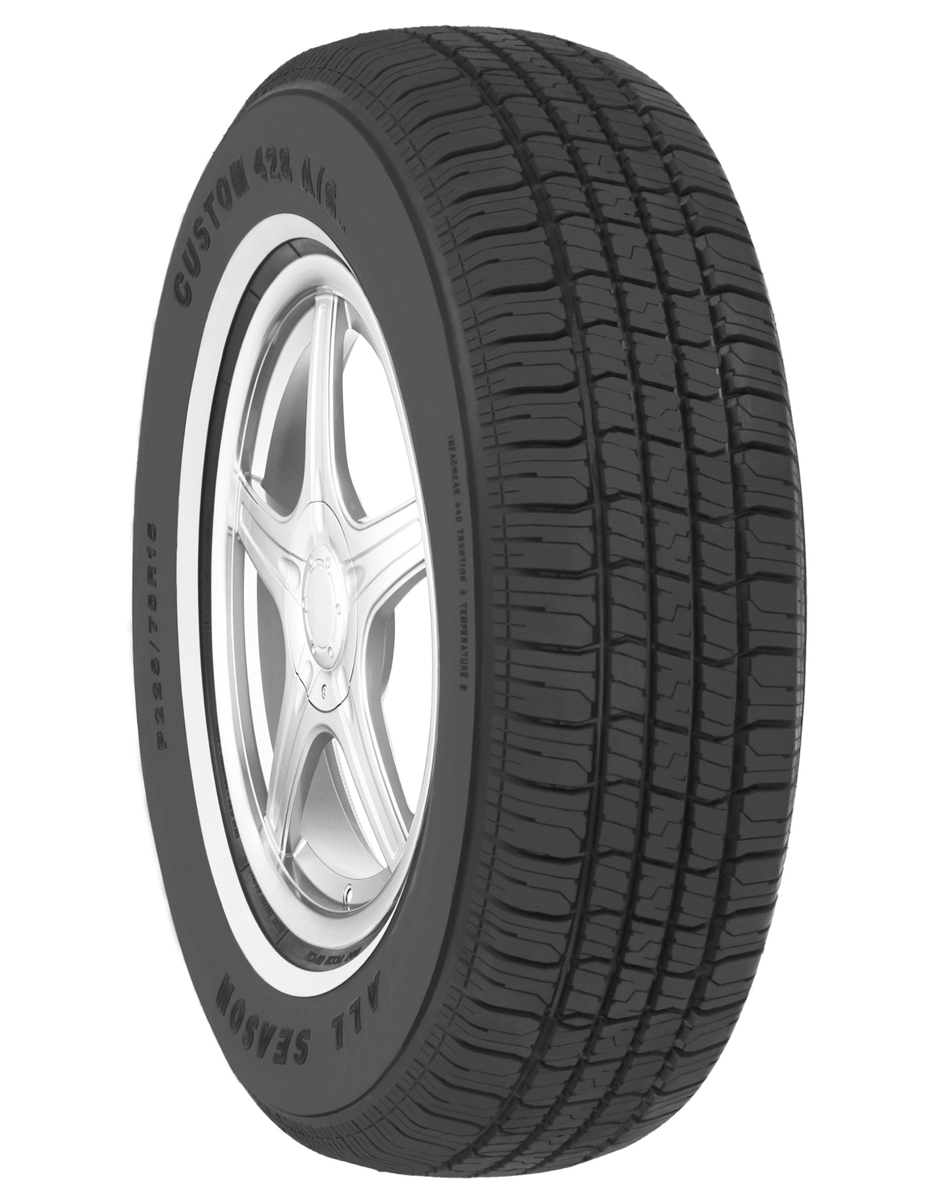Custom 428 All Season P195/75R14 92S WSW Fits: 1996-2000 Toyota Tacoma DLX, 1991-95 Toyota Pickup DLX