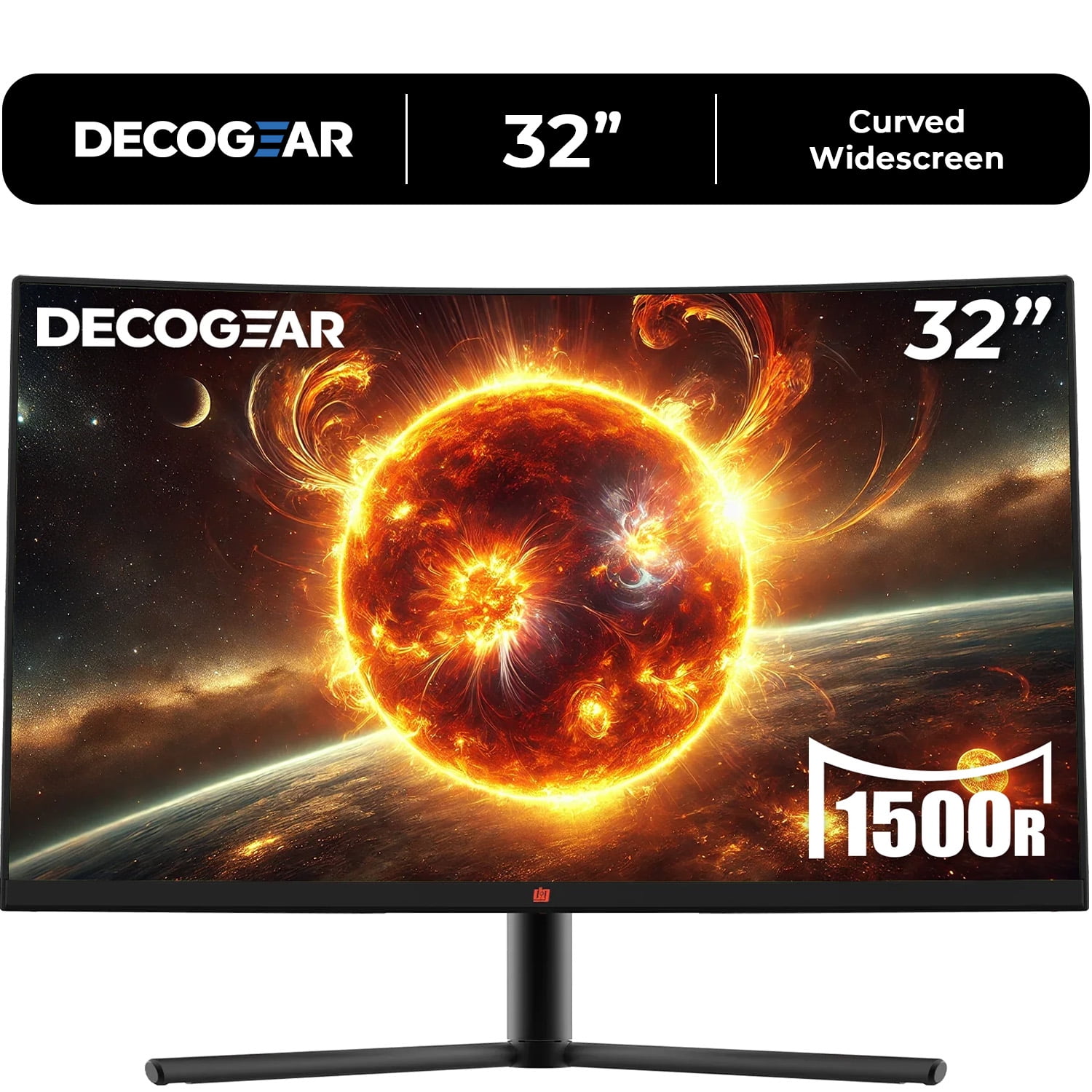 Deco Gear 32" Curved Gaming Monitor 1920x1080 with 3000:1 , 75 Hz , 6ms , 16:9 Aspect Ratio, 103% sRGB Area Ratio