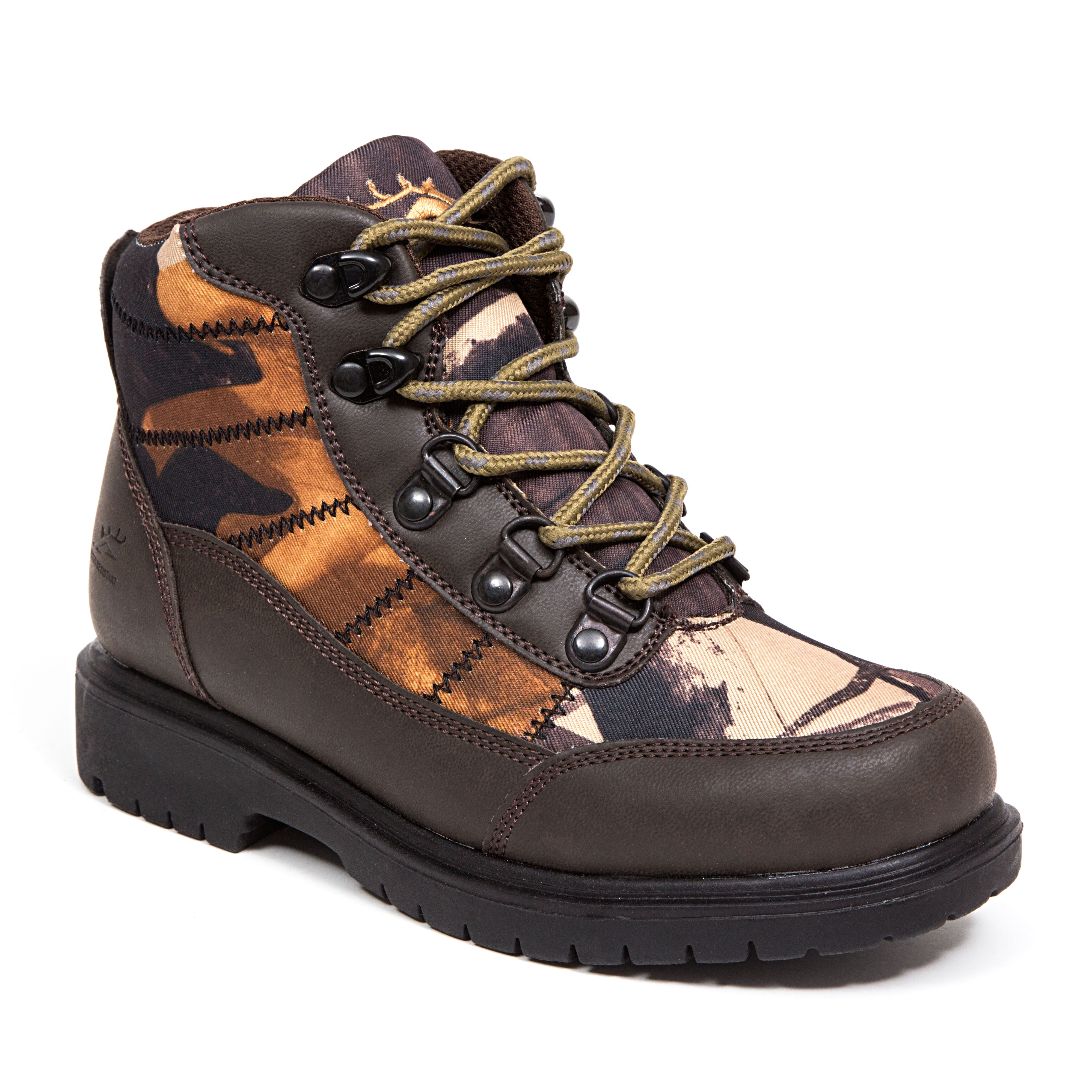 Deer Stags Kids' Hunt Waterproof Work Boot - Camo - 3.5 Big Kid Medium