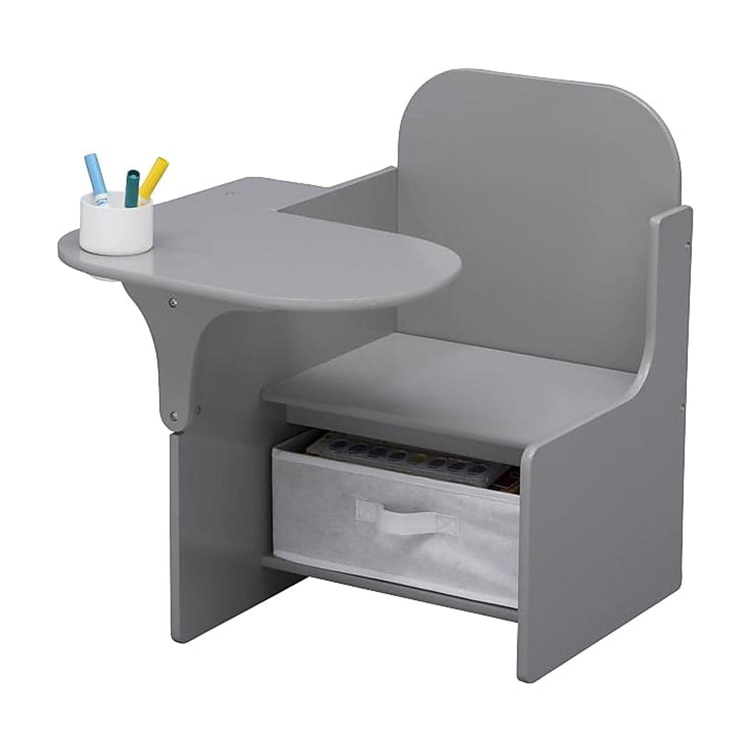 Delta Children Classic Chair Desk With Storage Bin, Grey