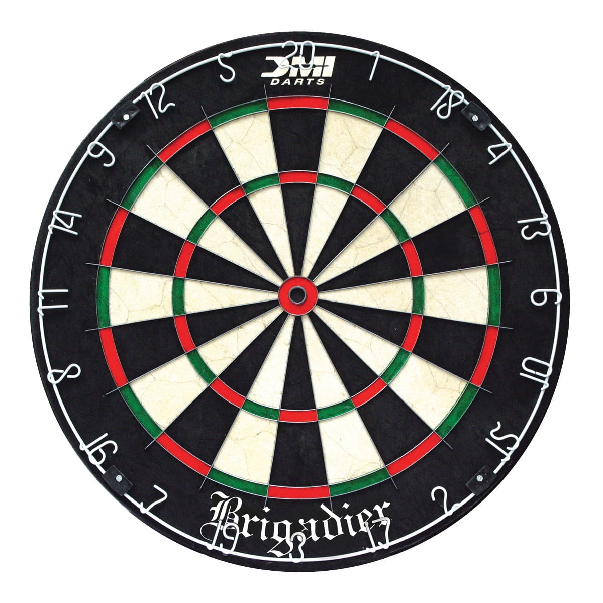 DMI Sports Brigadier Regulation-Size Staple-Free Bristle Dartboard with Staple-Free Wiring System and Bullseye