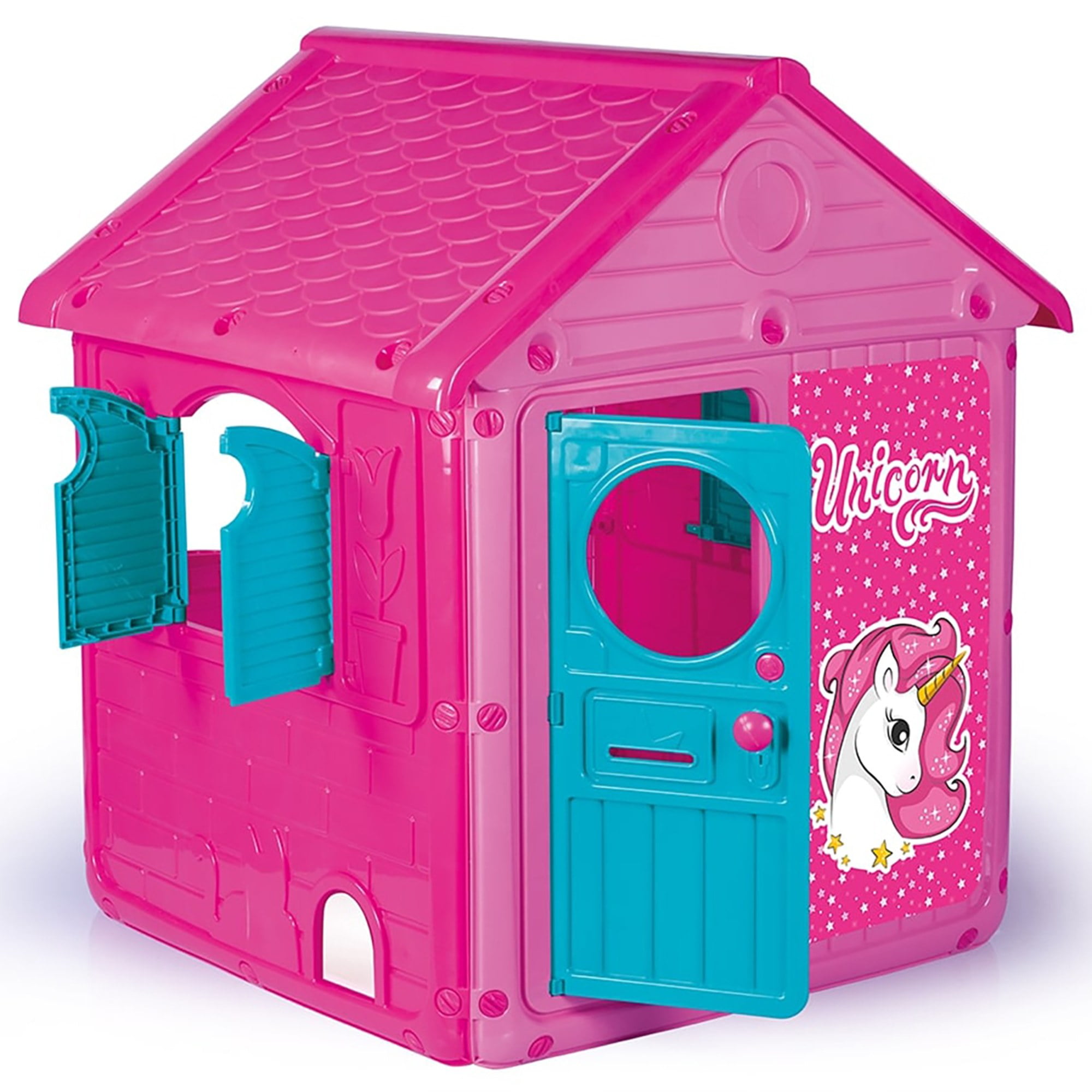 Dolu: My First House: Pink & Unicorn - Themed Childrens Toy Playhouse, Indoor & Outdoor, Pretend Play, Waterproof, Easy Clean, Toddlers & Kids Ages 2+